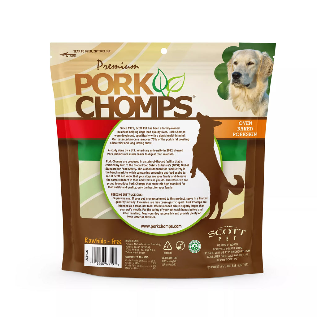Pork Chomps Rawhide Free Twists Dog Treat - Assorted