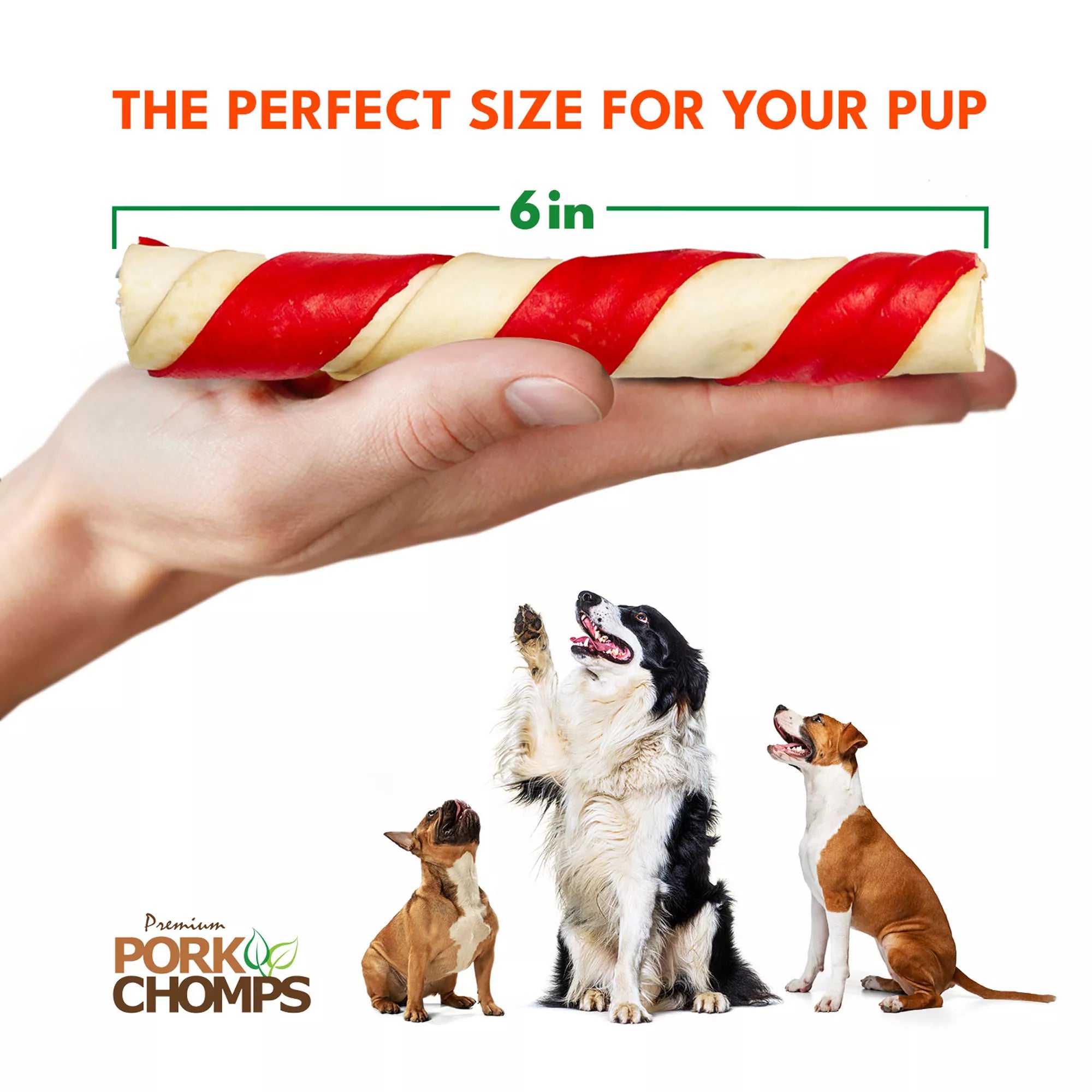 Pork Chomps Rawhide Free Twists Dog Treat - Assorted