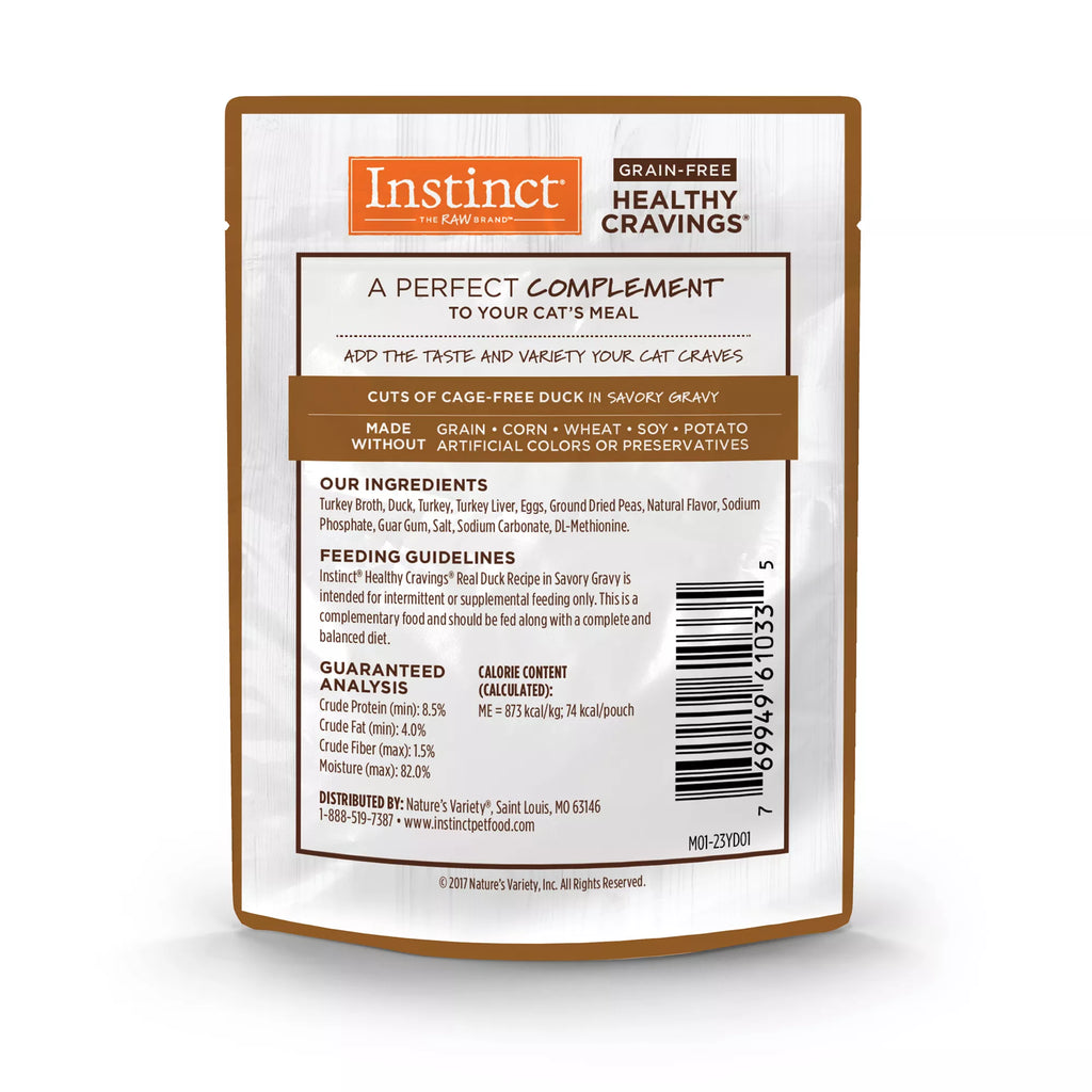 Instinct Healthy Cravings Cat Food Topper - Natural Pet Food, Grain-Free Pet Food, Duck