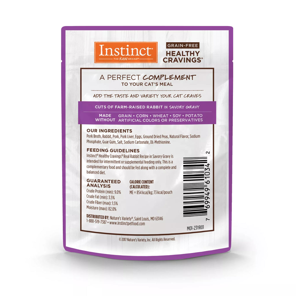 Instinct Healthy Cravings Cat Food Topper - Natural Pet Food, Grain-Free Pet Food, Rabbit
