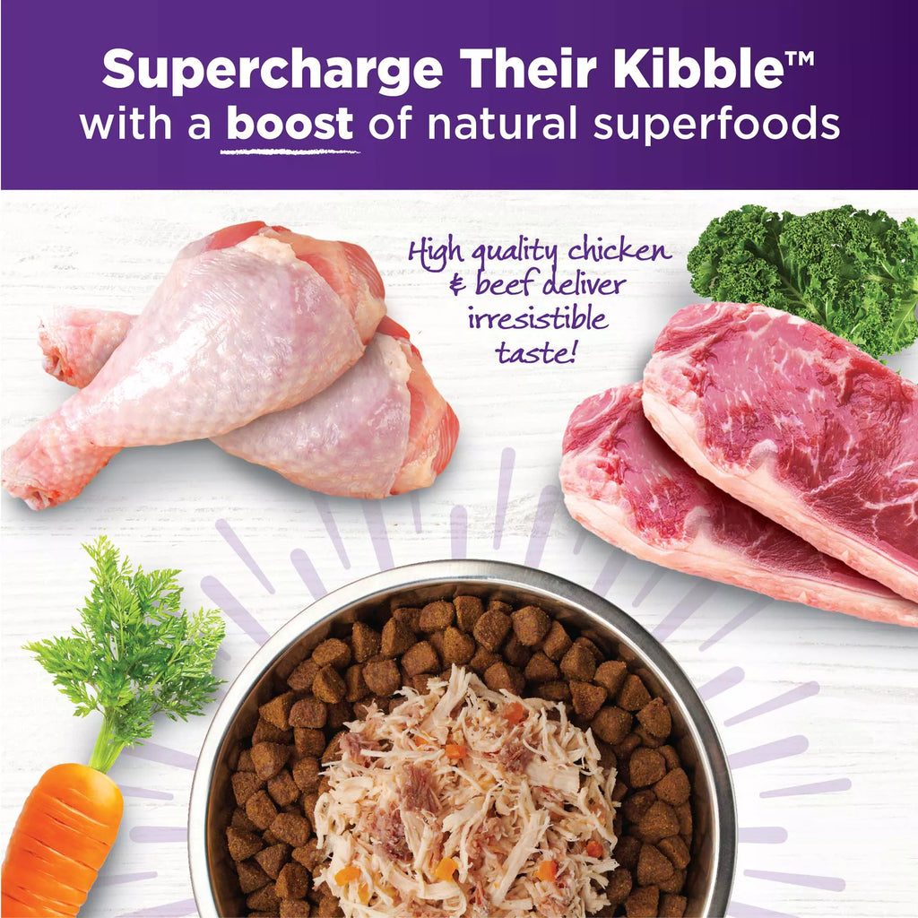 Wellness Bowl Boosters Simply Shreds All Life Stage Dog Food Topper - Grain-Free Pet Food, Chicken & Beef