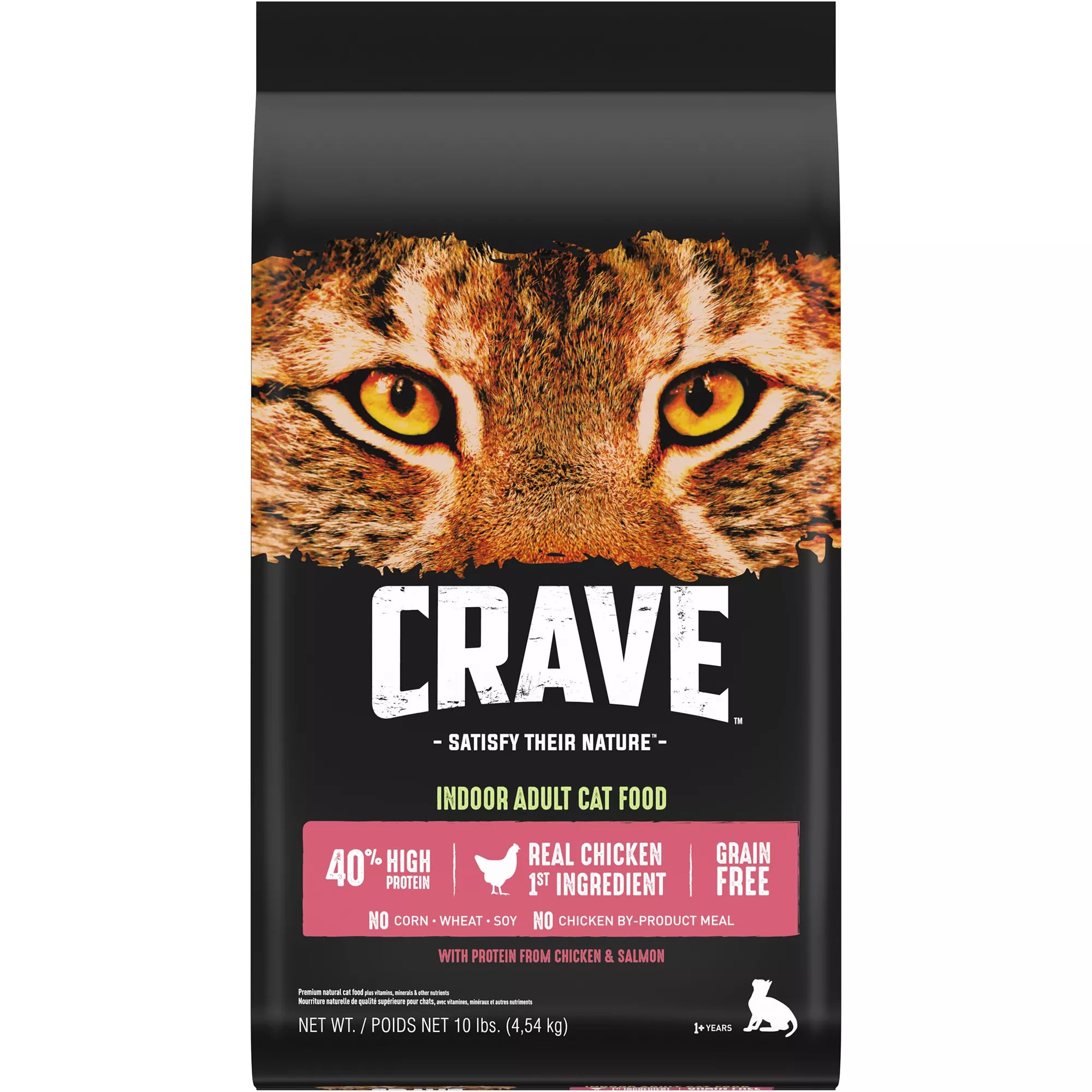 Crave High Protein Indoor Adult Dry Cat Food - Grain-Free Pet Food, Chicken & Salmon