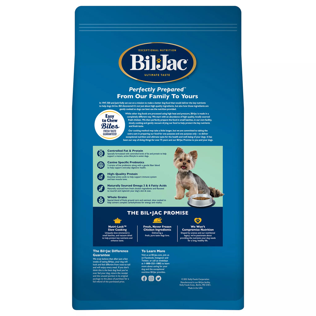 Bil-Jac Small Breed Senior Dry Dog Food - Chicken