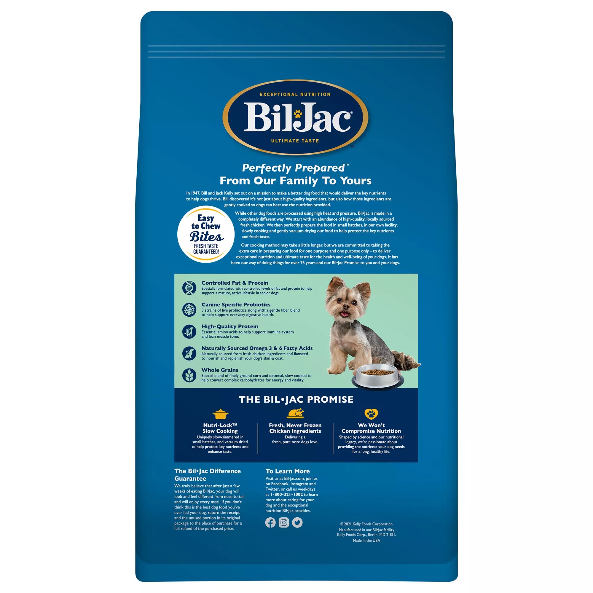 Bil-Jac Small Breed Senior Dry Dog Food - Chicken
