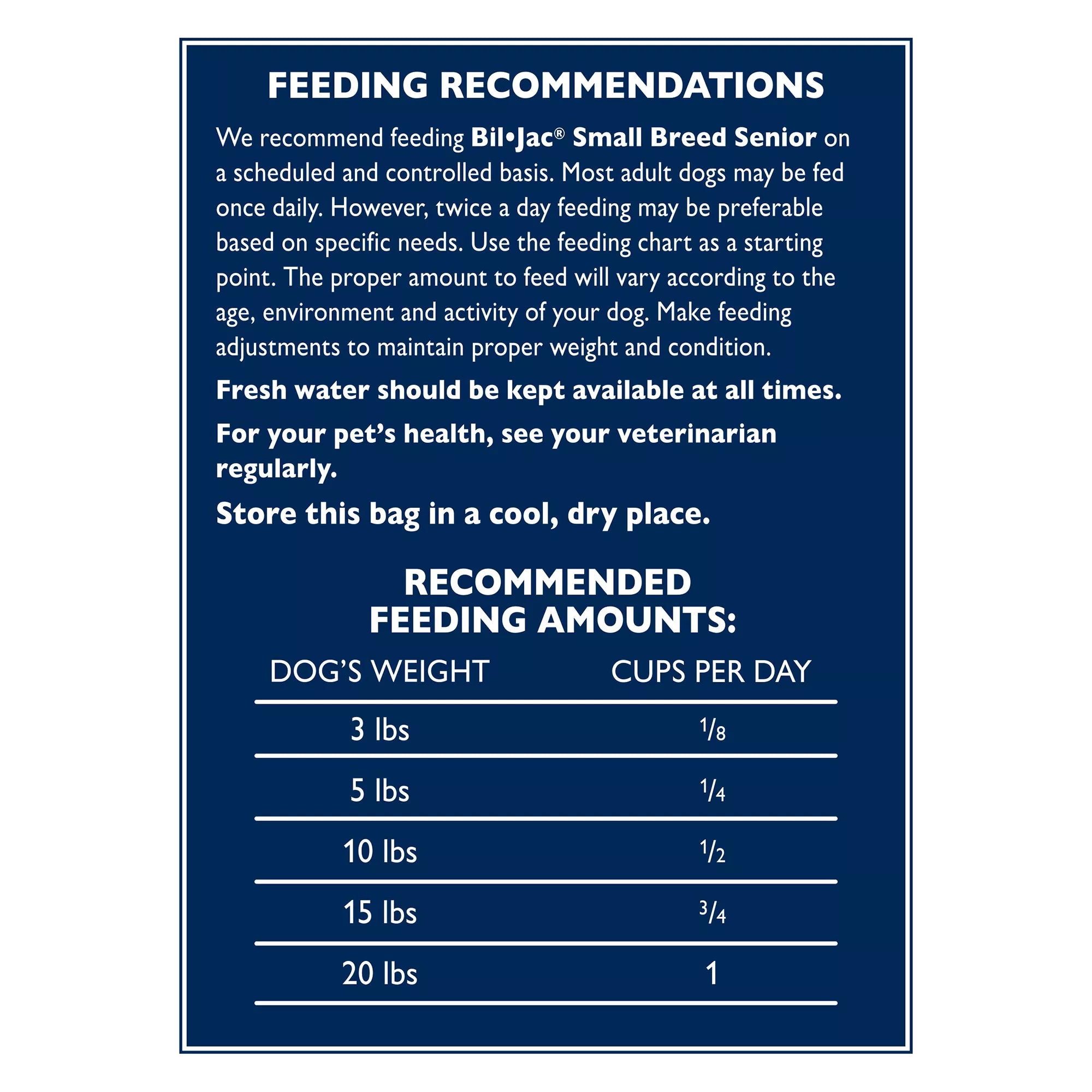 Bil-Jac Small Breed Senior Dry Dog Food - Chicken