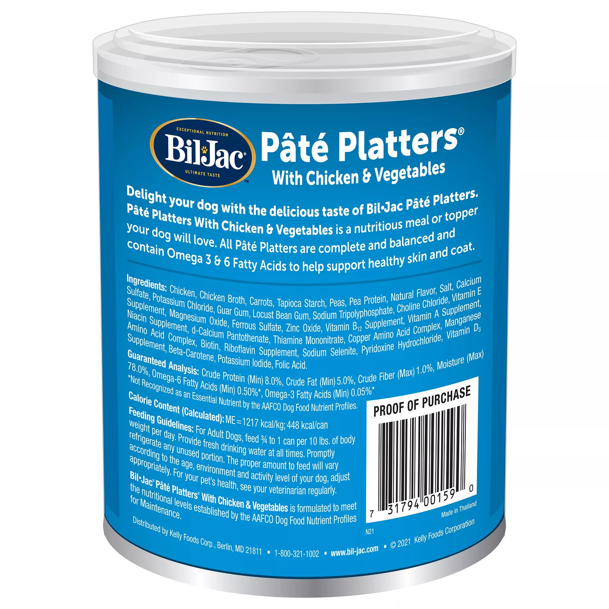 Bil-Jac Pate Platters Adult Wet Dog Food - Grain-Free Pet Food, Gluten Free, 13 Oz.