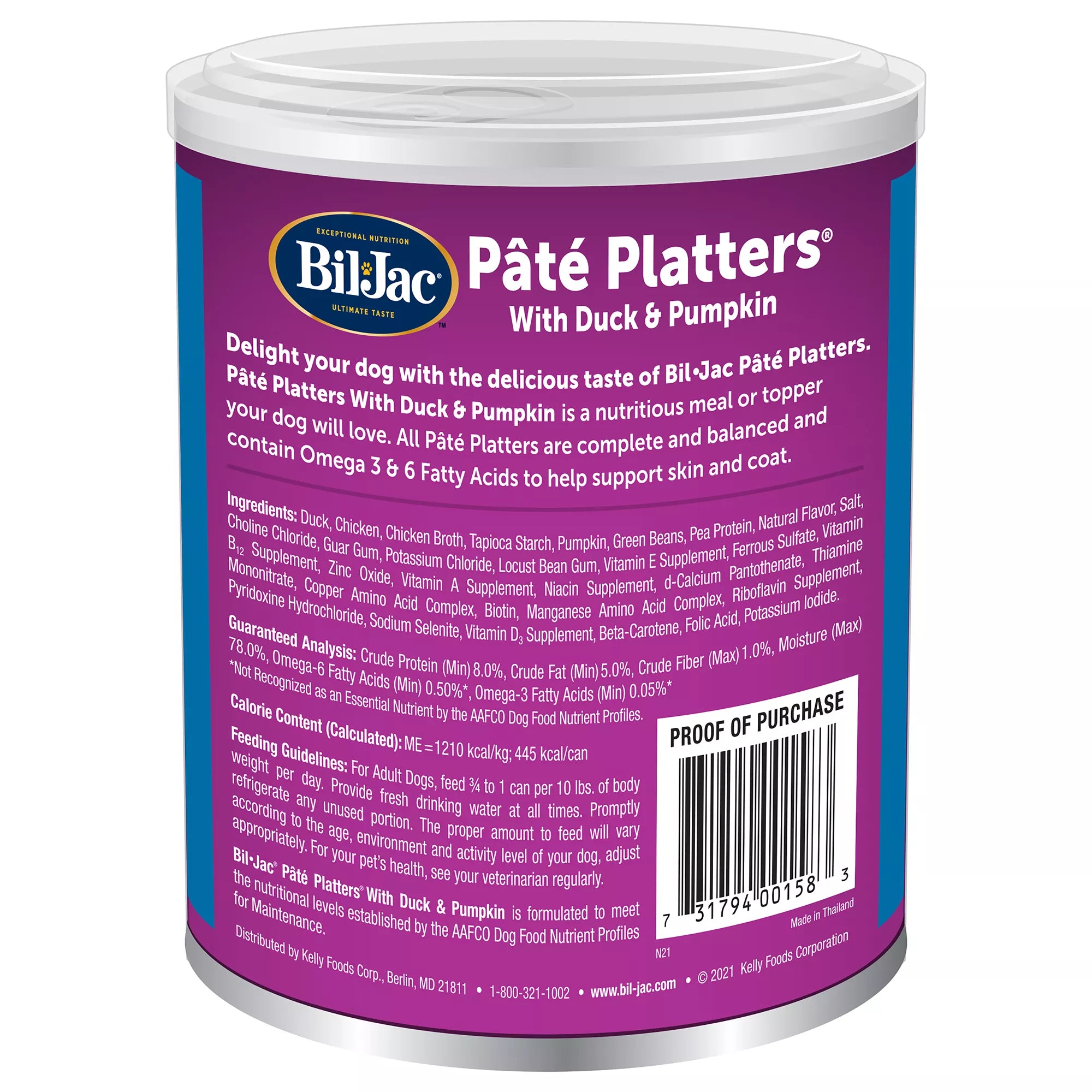 Bil-Jac Pate Platters Adult Wet Dog Food - Grain-Free Pet Food, Gluten Free, 13 Oz.