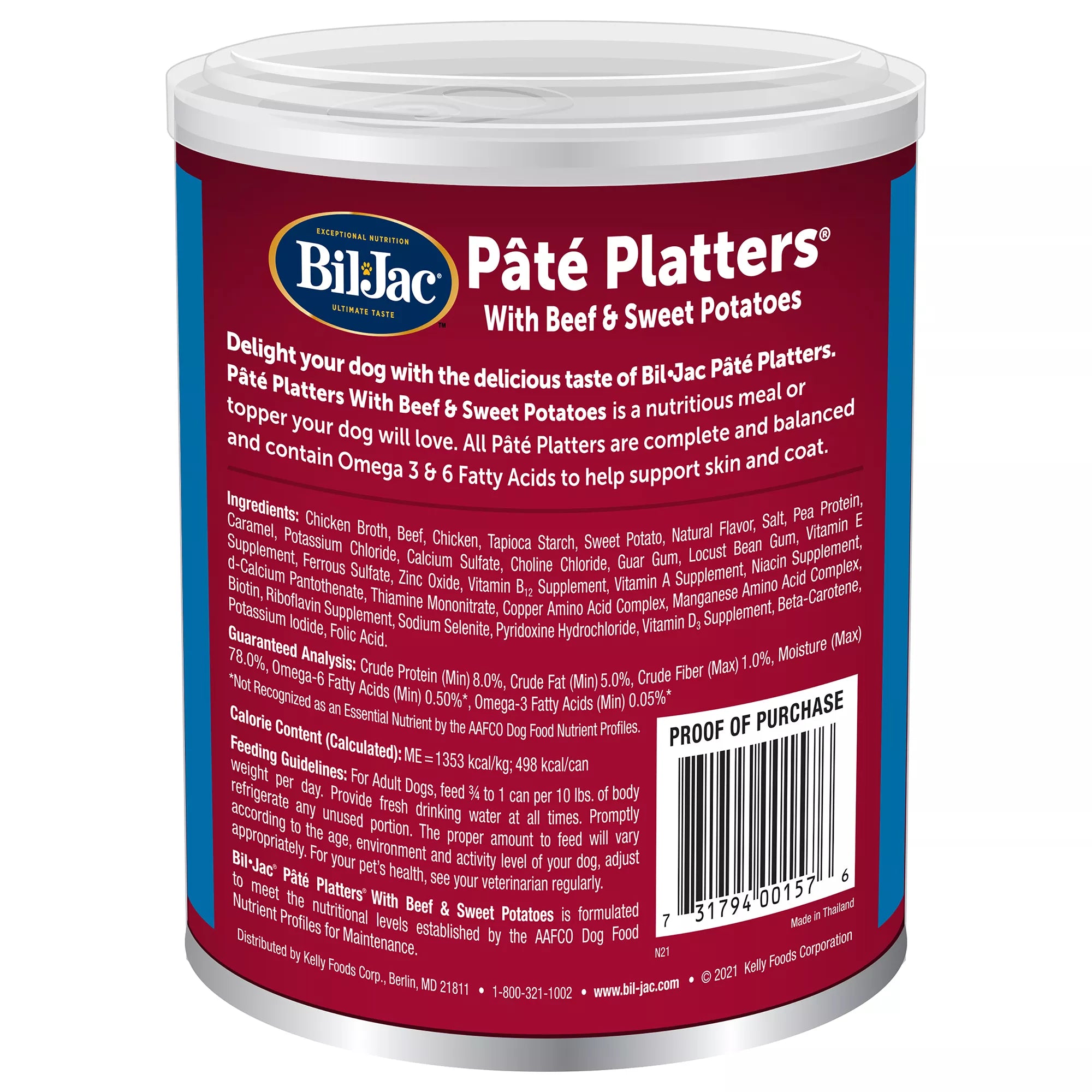 Bil-Jac Pate Platters Adult Wet Dog Food - Grain-Free Pet Food, Gluten Free, 13 Oz.
