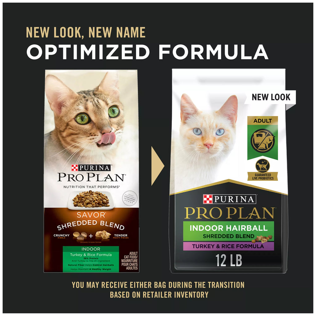 Purina Pro Plan Savor Indoor Adult Dry Cat Food - High-Protein Pet Food, Turkey & Rice