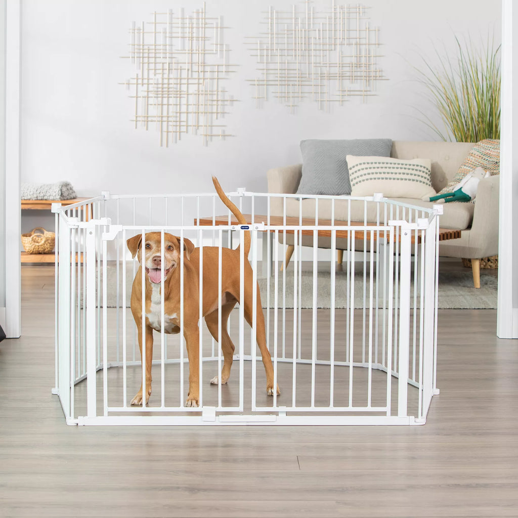Top Paw 2-in-1 Double Door Pet Gate & Pen