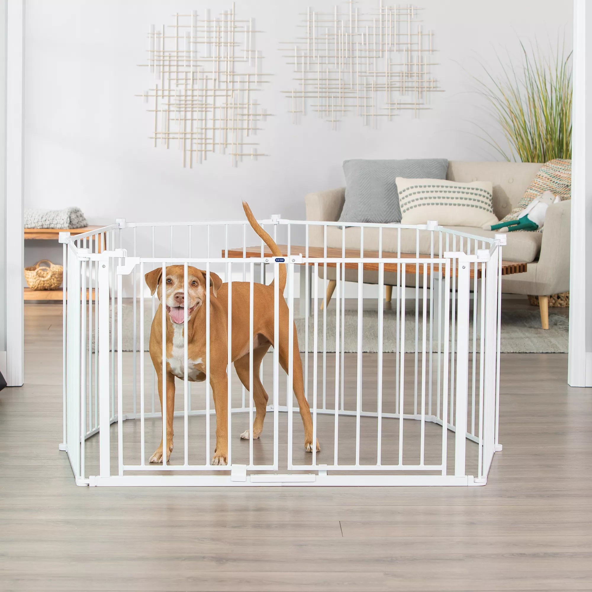 Top Paw 2-in-1 Double Door Pet Gate & Pen