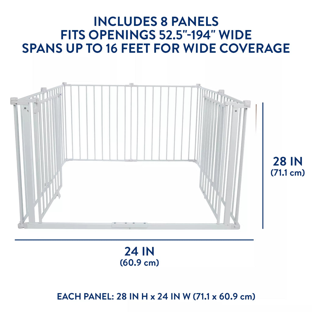 Top Paw 2-in-1 Double Door Pet Gate & Pen