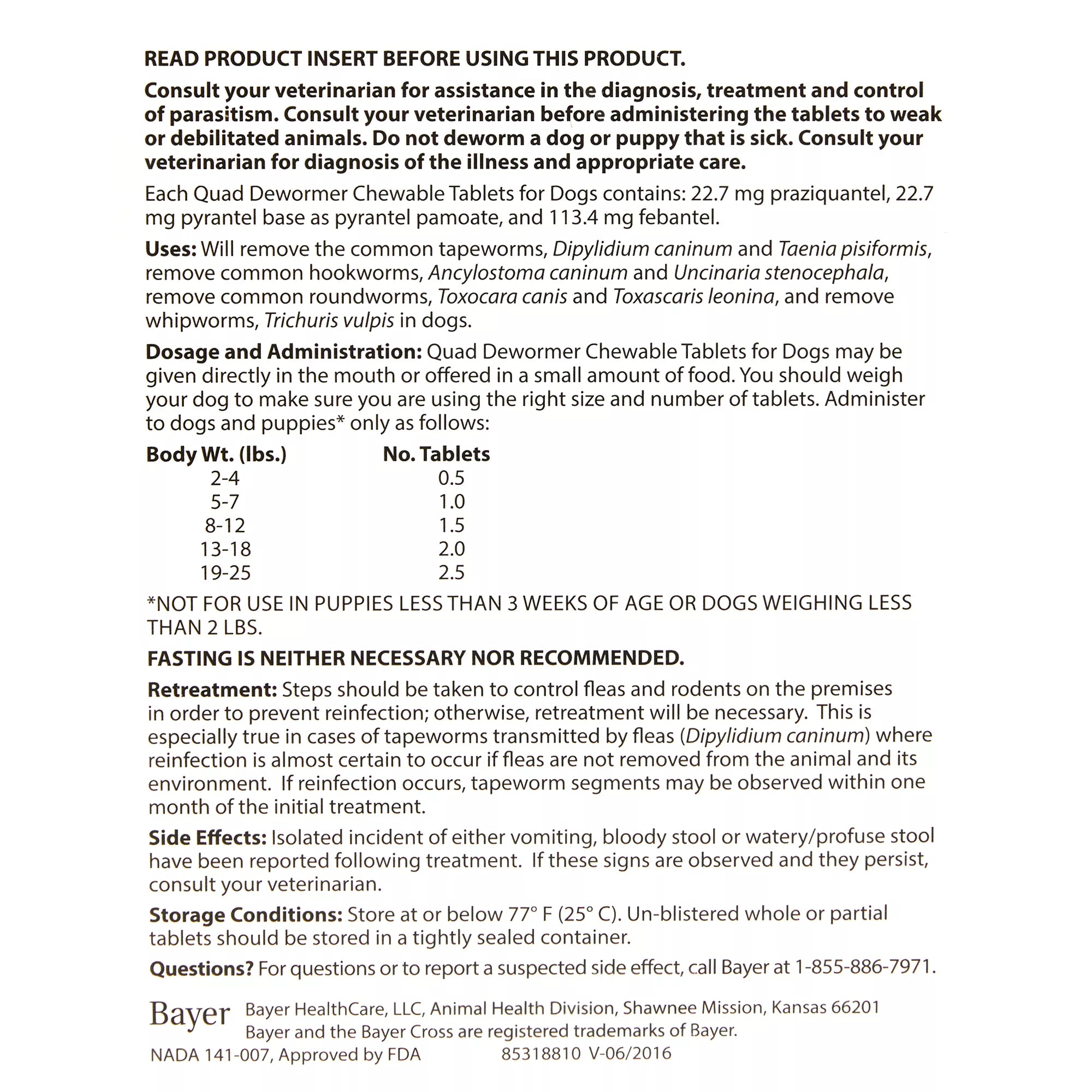 Elanco Quad Dewormer Chewable Tablets for Small Dogs