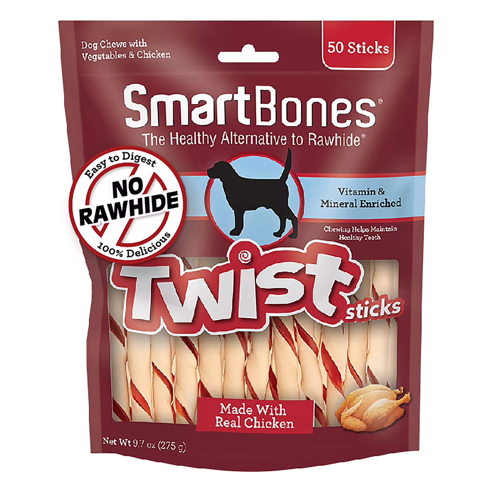 SmartBones Smart Twist Sticks Dog Treat - Chicken
