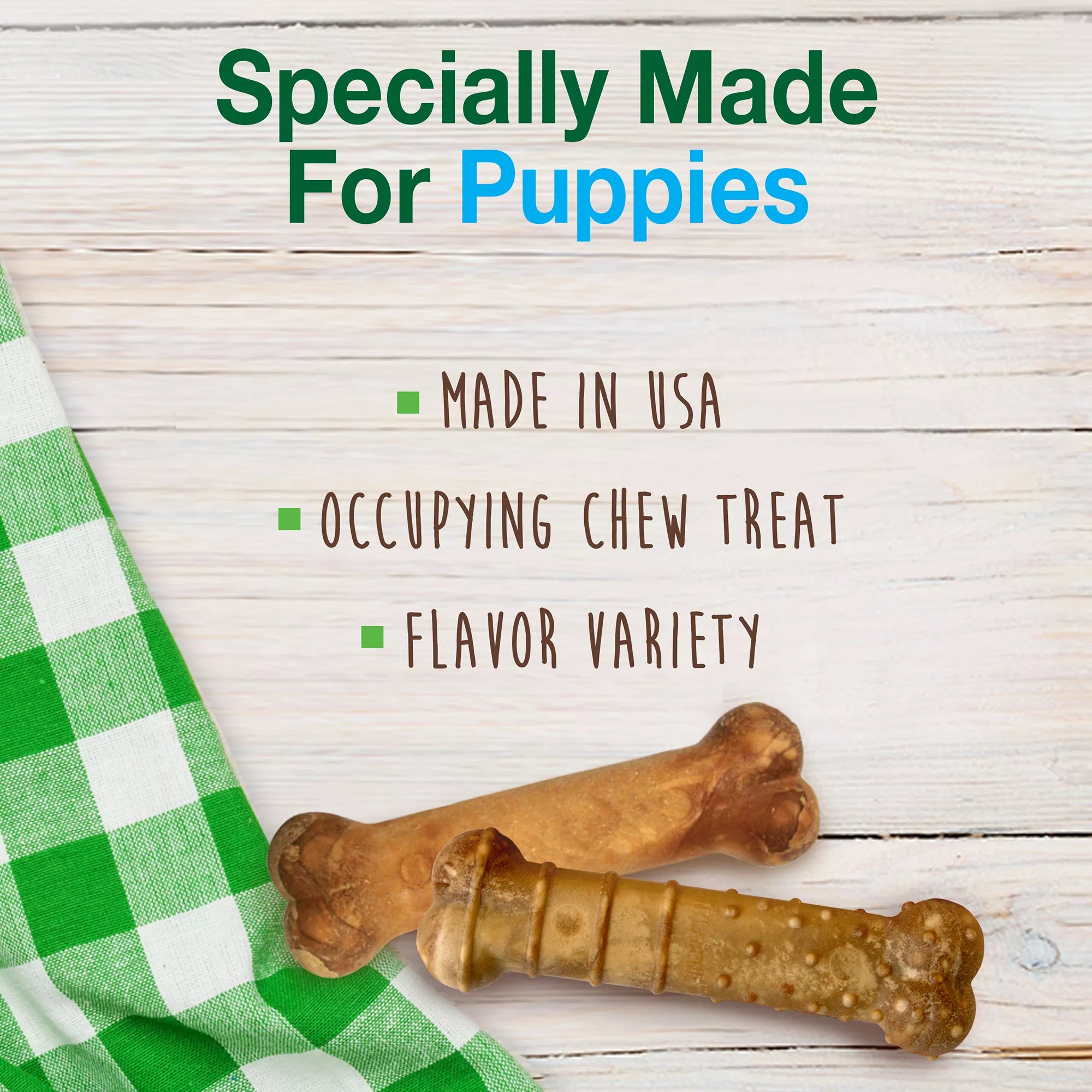 Healthy Edibles Puppy Chew Treats Pet Food Variety Pack 3 Count 2.2 OZ