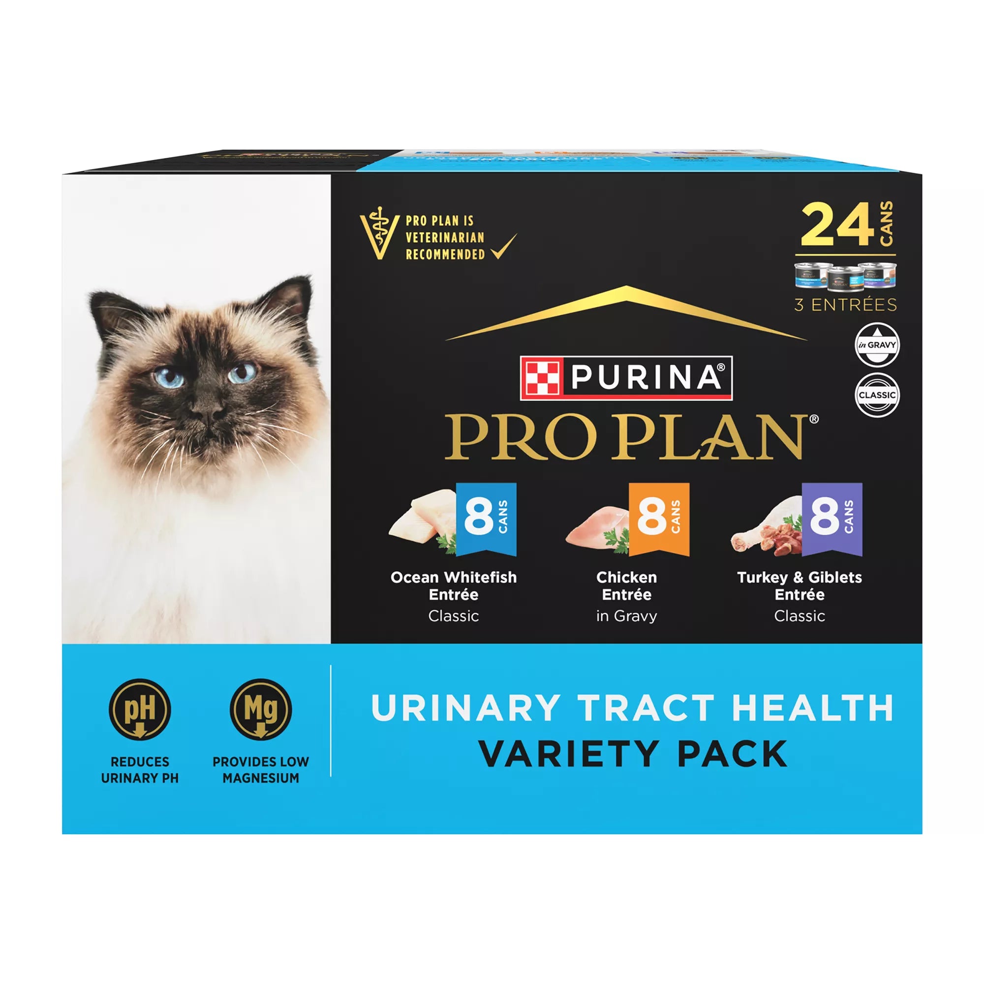 Purina Urinary Tract Health Pro Plan Focus Wet Cat Food - Adult - Pet Food Variety Pack, 24 CT, 72 OZ