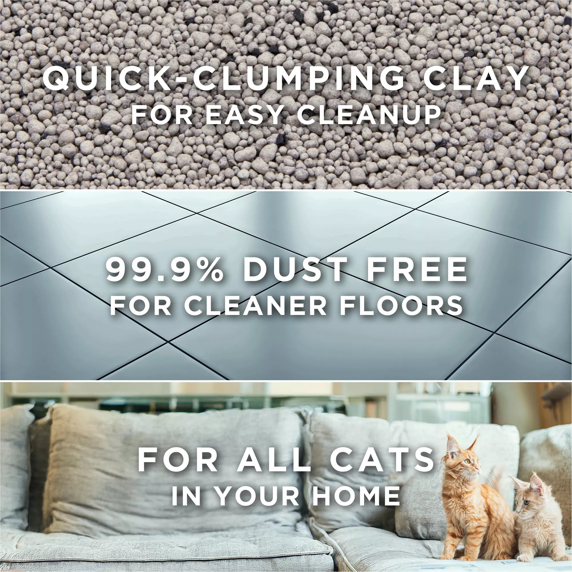 Purina Tidy Cats Free & Clean Multi-Cat Clumping Cat Litter - Unscented Pet Litter, Low Dust Litter