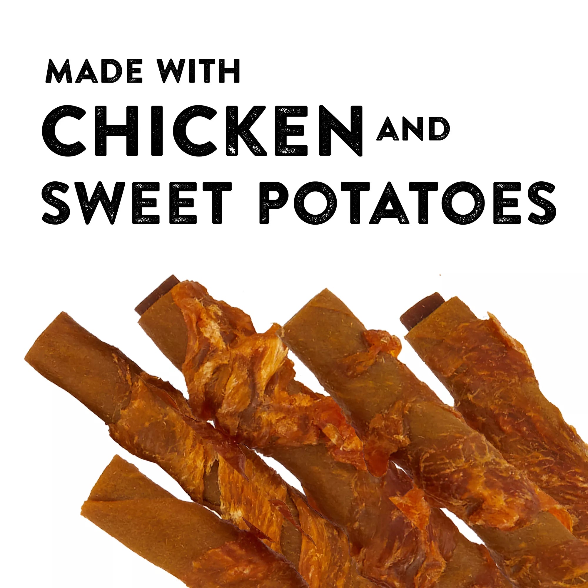 Dentley's Gourmet Rawhide Stuffed Rolls Dog Treats - Sweet Potato & Chicken