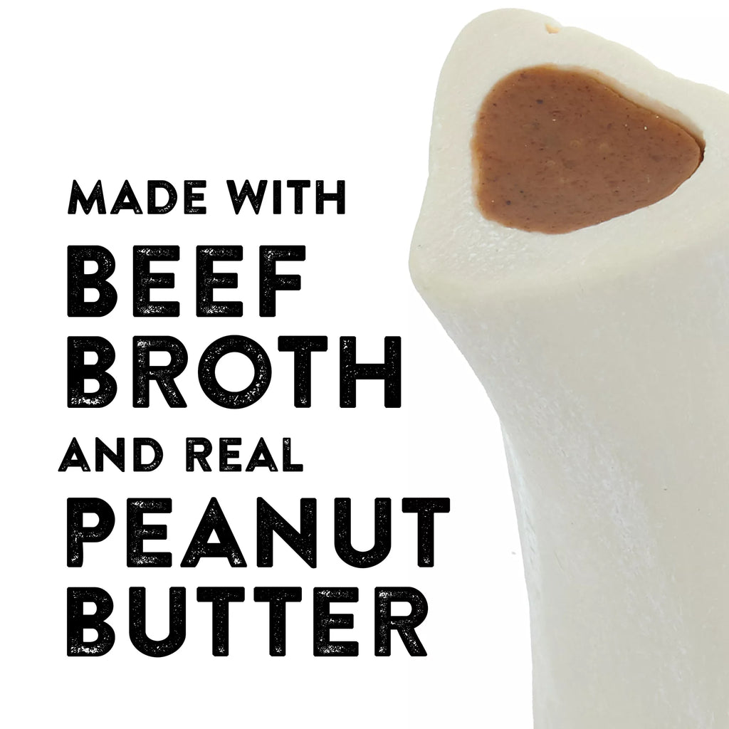Dentley's Medium Filled Femur Bone Dog Chew - Peanut Butter
