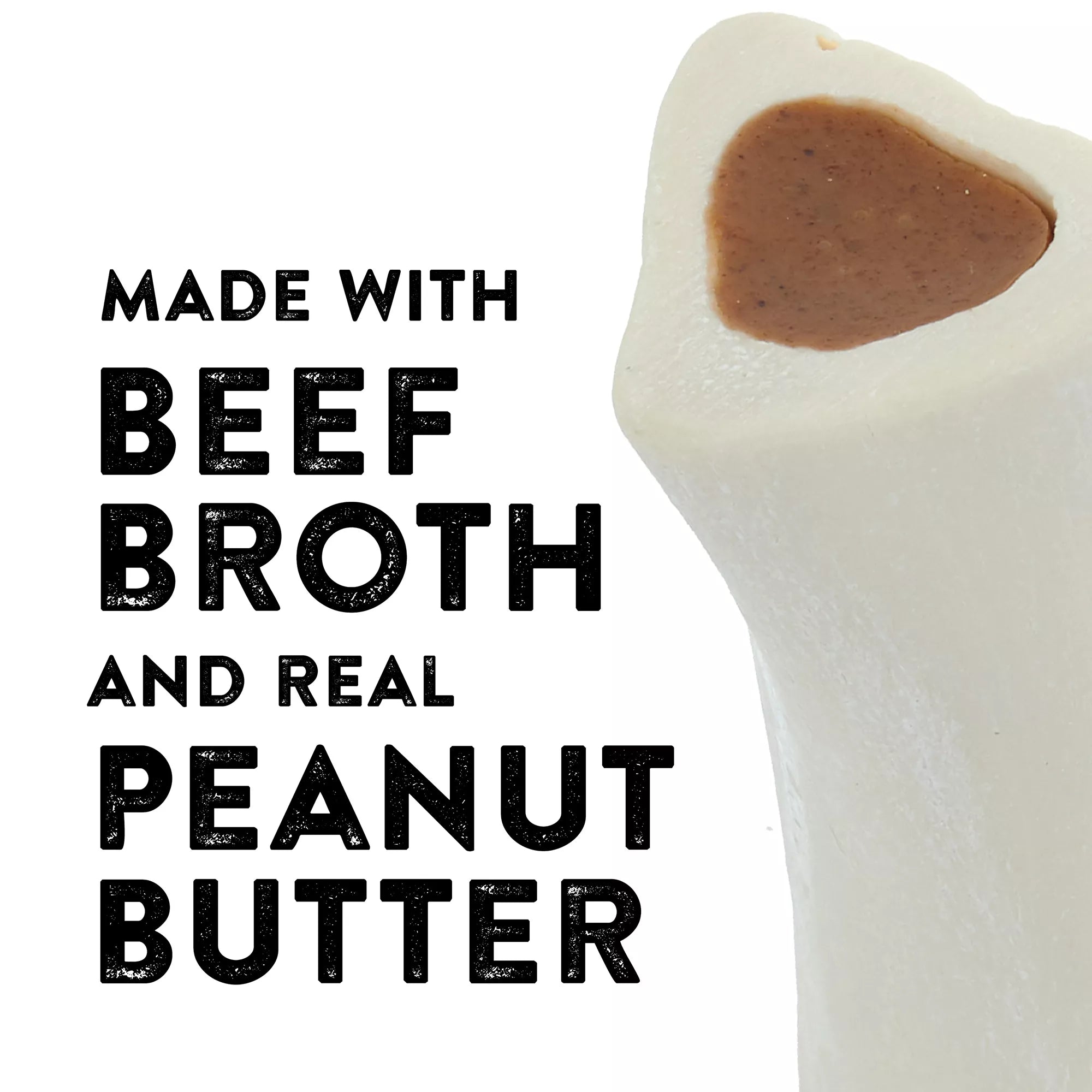 Dentley's Medium Filled Femur Bone Dog Chew - Peanut Butter