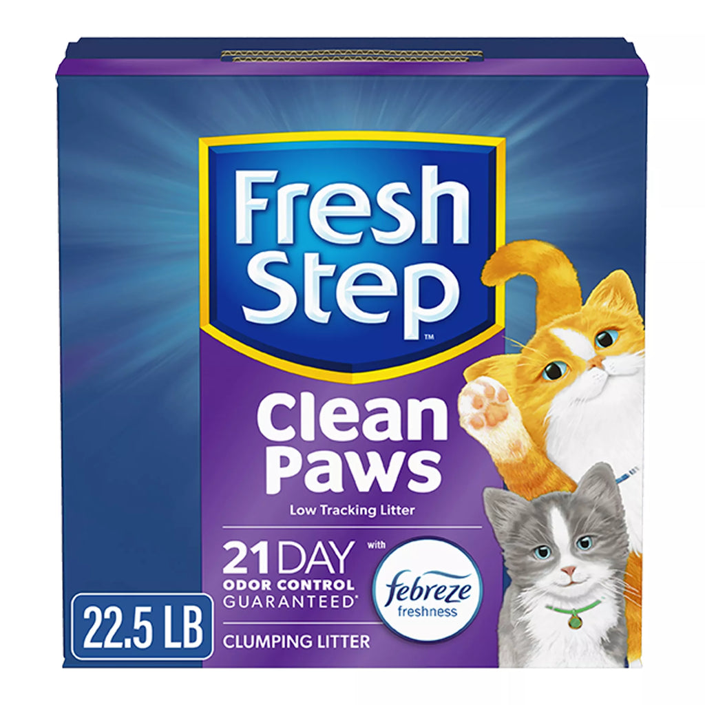 Fresh Step Clean Paws with Febreze Multi-Cat Clumping Cat Litter - Scented, Low Dust Litter
