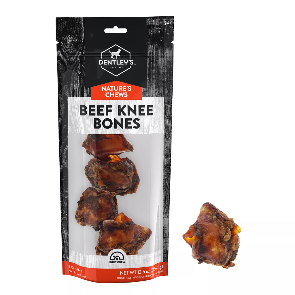 Dentley's Nature's Chews Beef Knee Bone Dog Chew