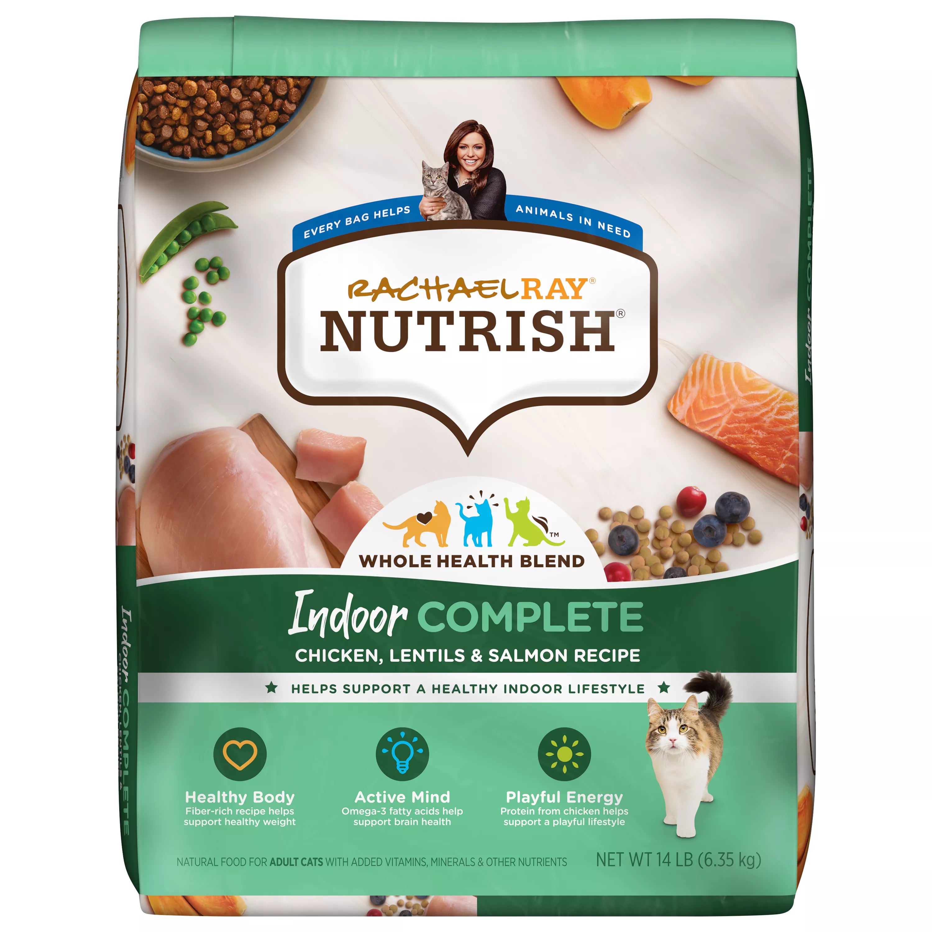 Rachael Ray Nutrish Dry Cat Food Adult - Chicken, Lentils, Salmon