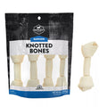 Dentley's Traditional 9" Rawhide Knotted Bones Dog Chew - 4 Count