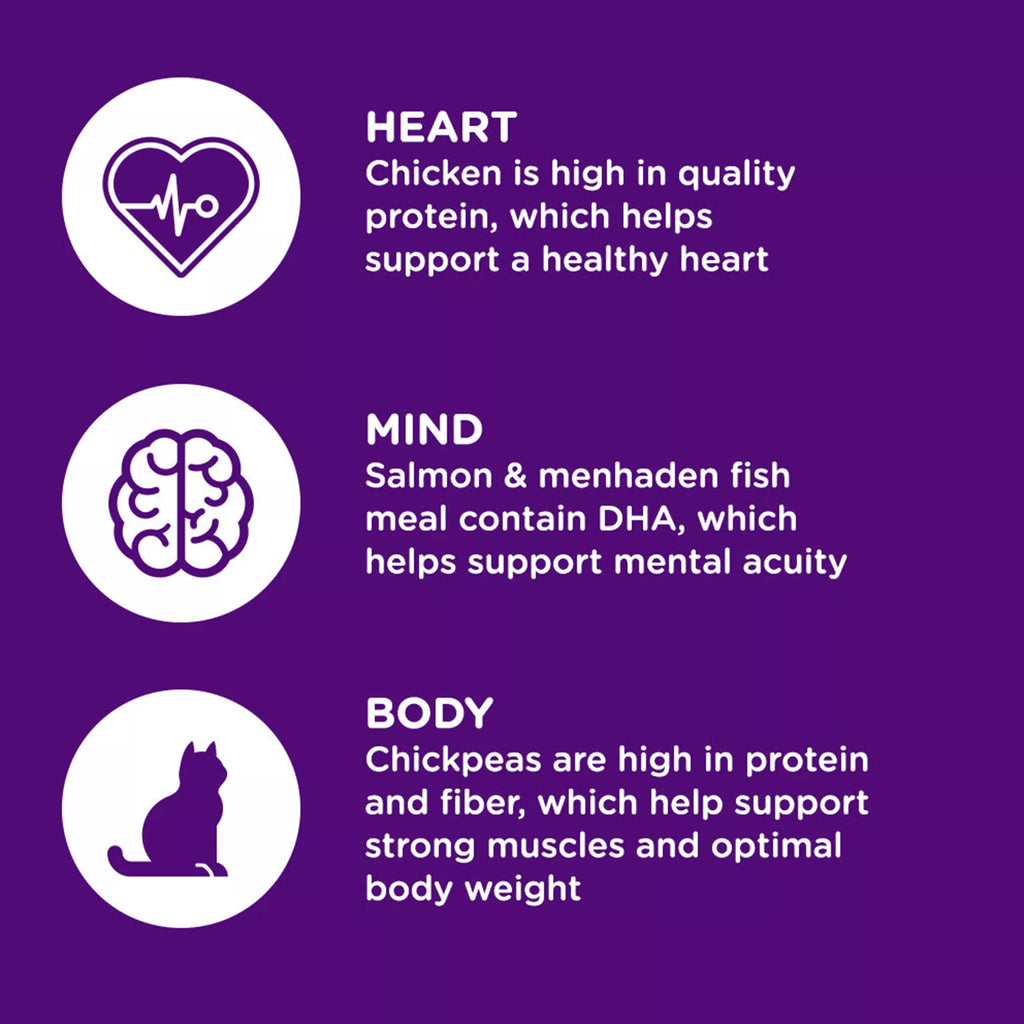 Rachael Ray Nutrish Longevity Dry Cat Food All Ages - Chicken, Chickpeas, Salmon
