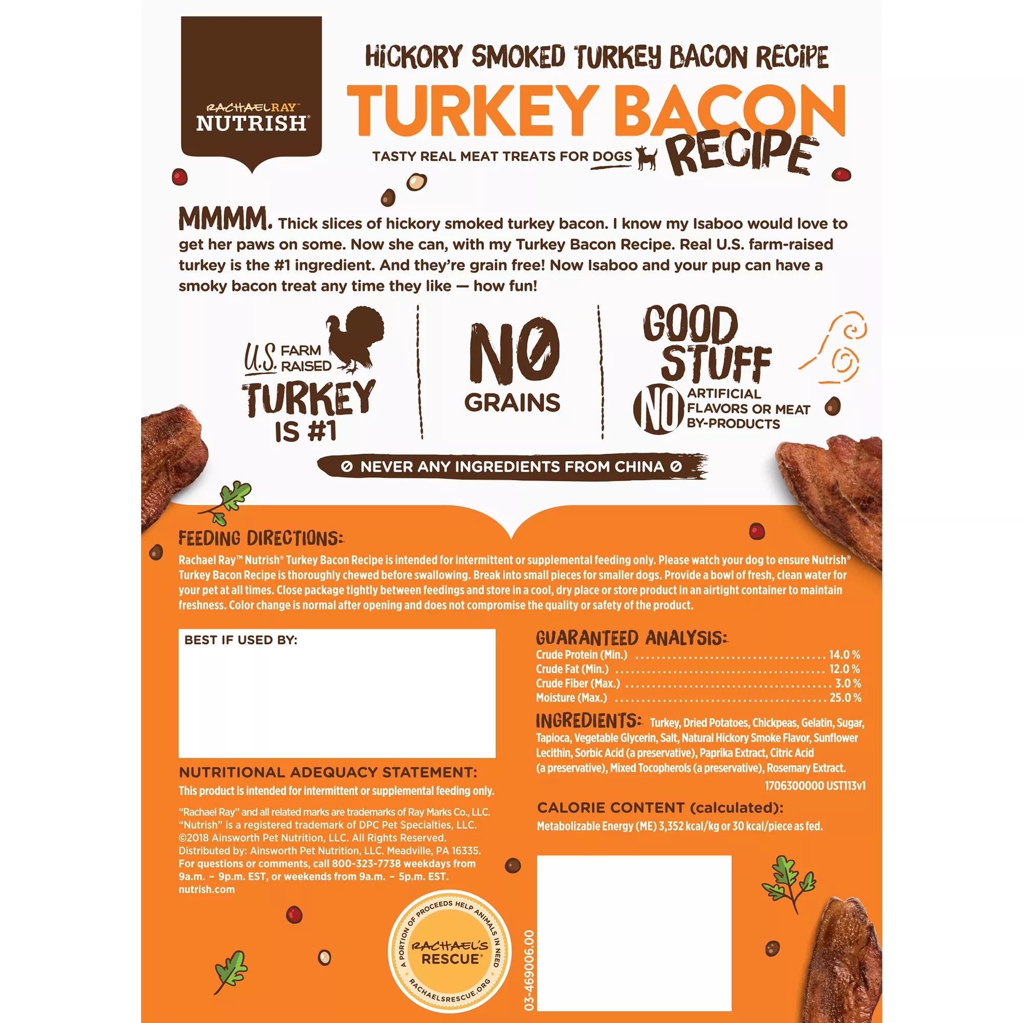Rachael Ray Nutrish Dog Treat All Ages - Bacon