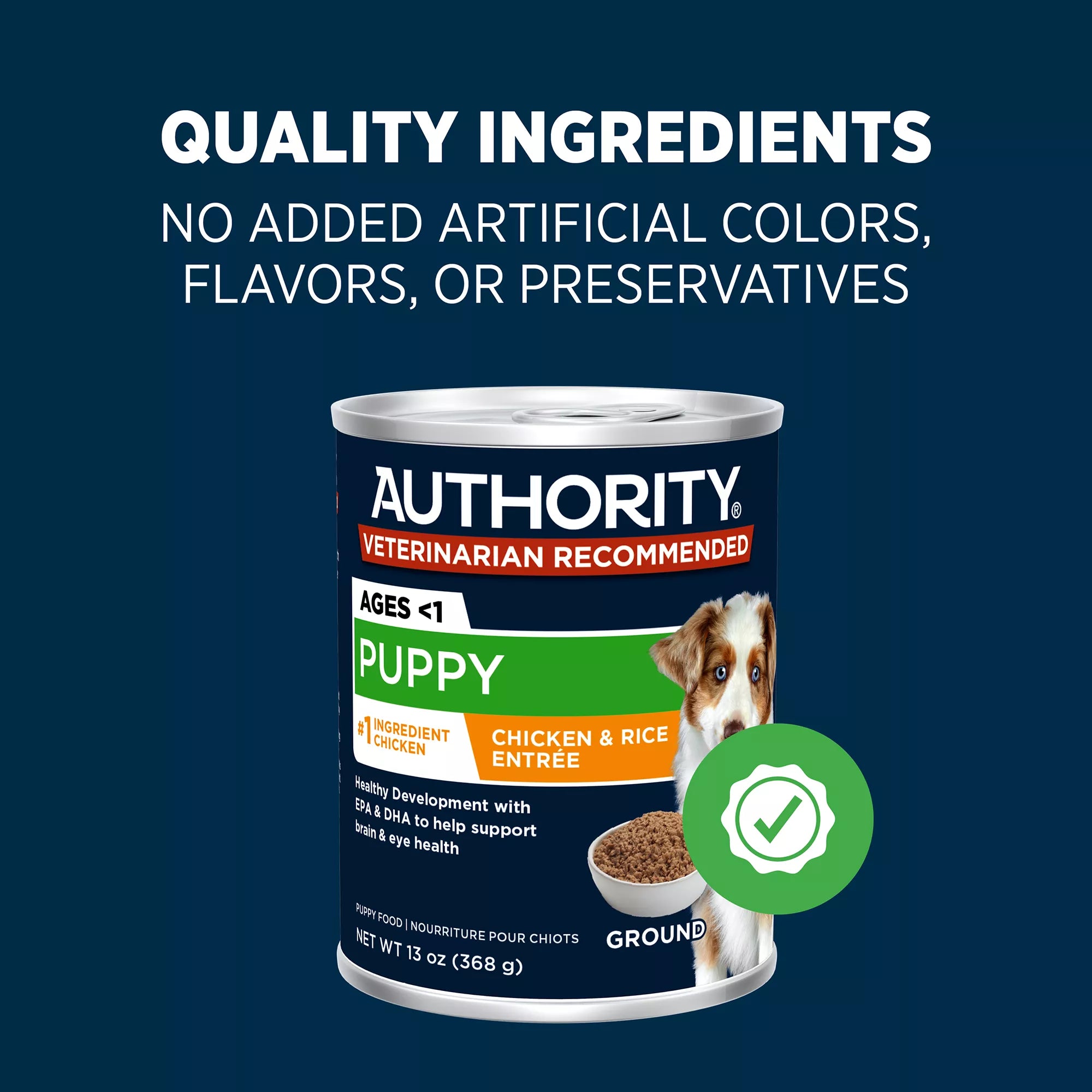Authority Everyday Health Chicken & Rice Entree Puppy Wet Dog Food - 13 oz