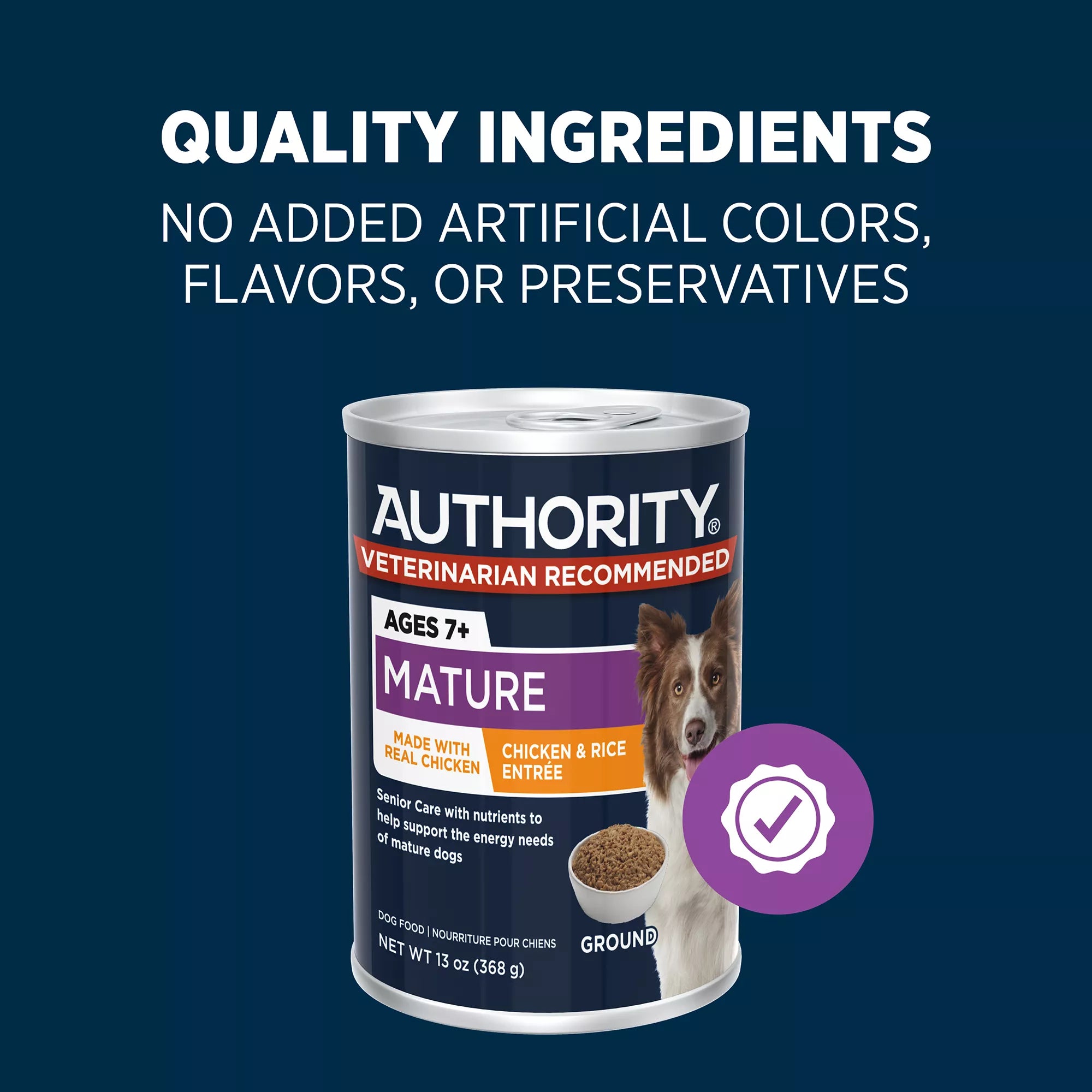 Authority Everyday Health Chicken & Rice Entree Senior 7+ Wet Dog Food - 13 oz