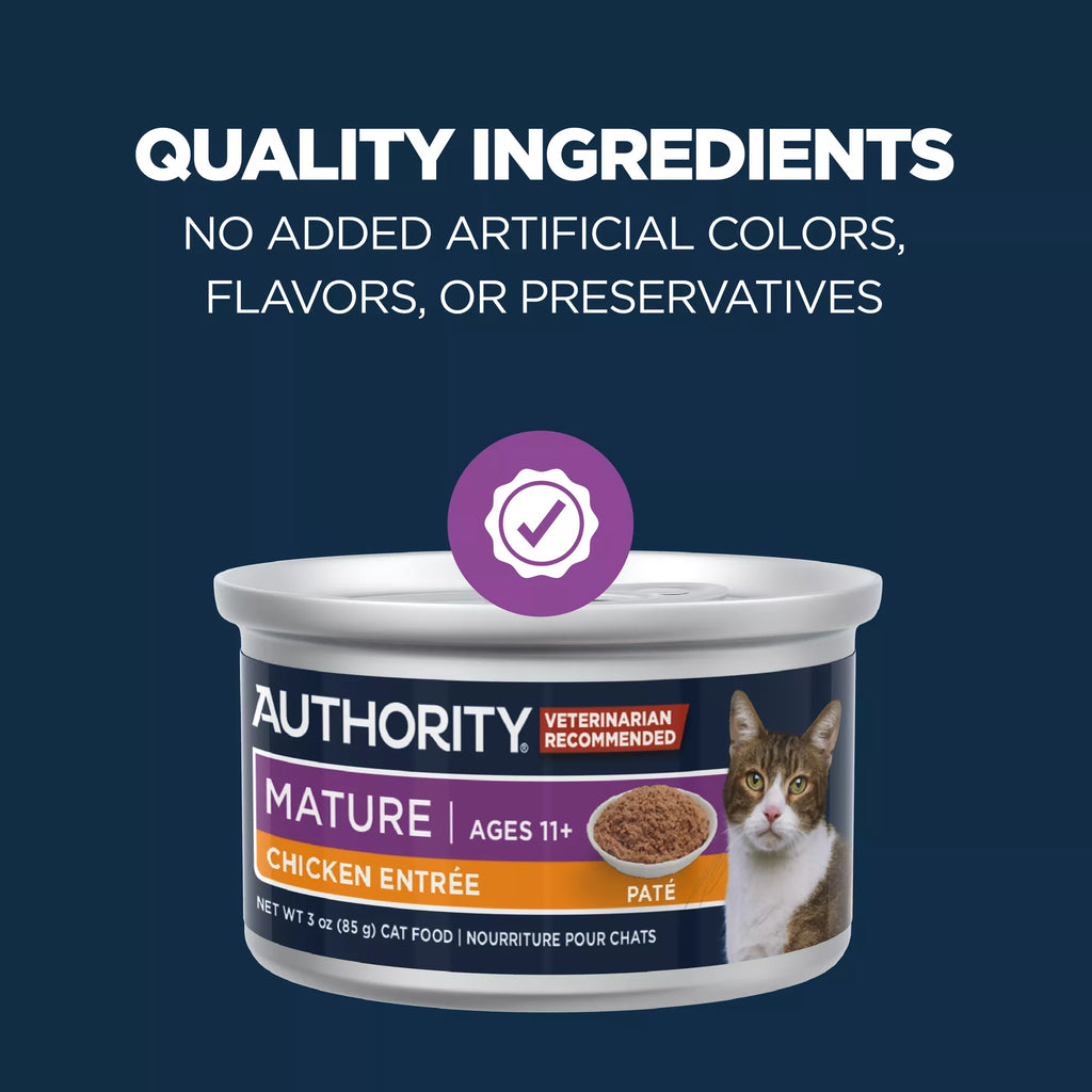 Authority Everyday Health Senior Cat Wet Food - 3.0 Oz, Pate, With-Grain