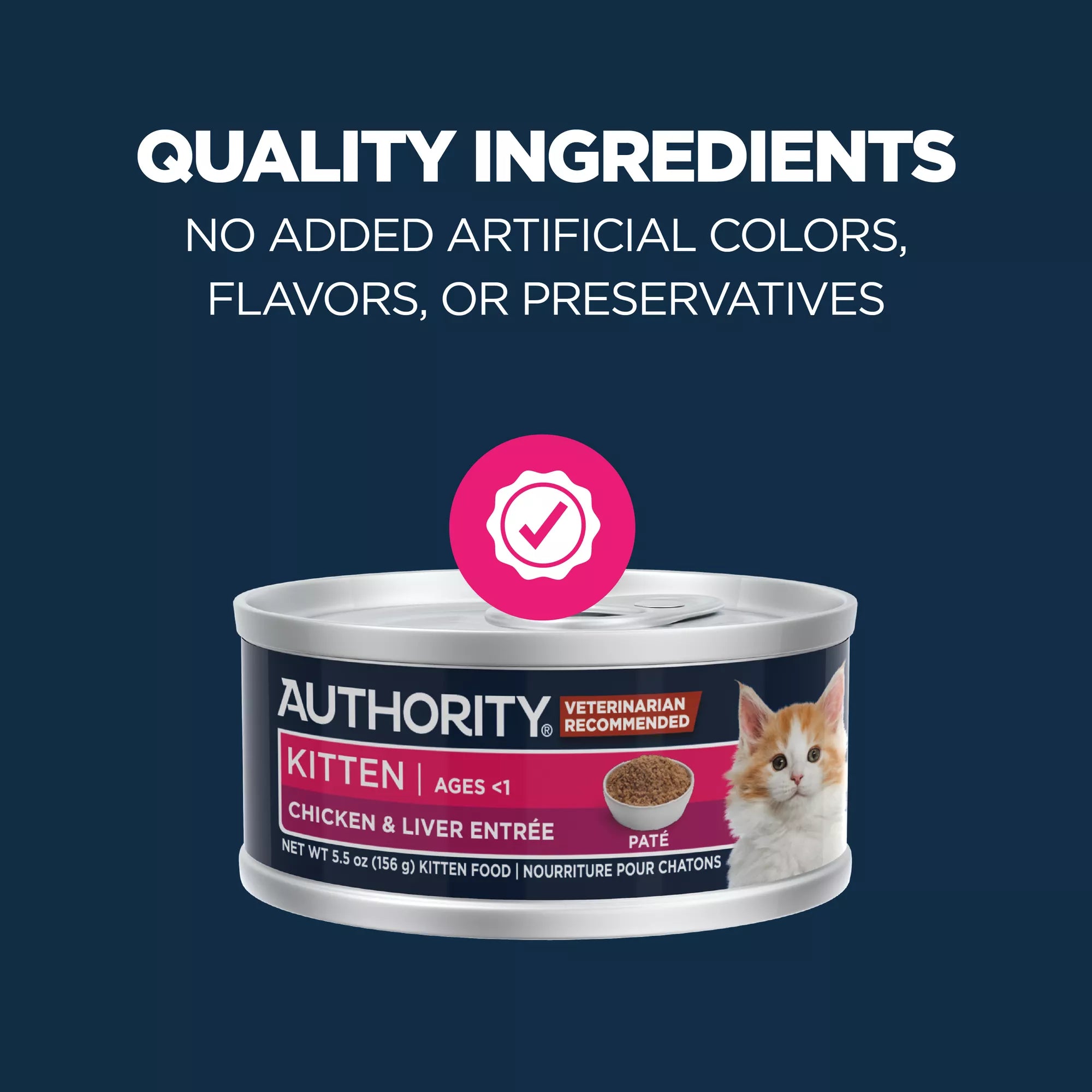 Authority Everyday Health Kitten Cat Wet Food - 5.5 Oz, Pate, With-Grain
