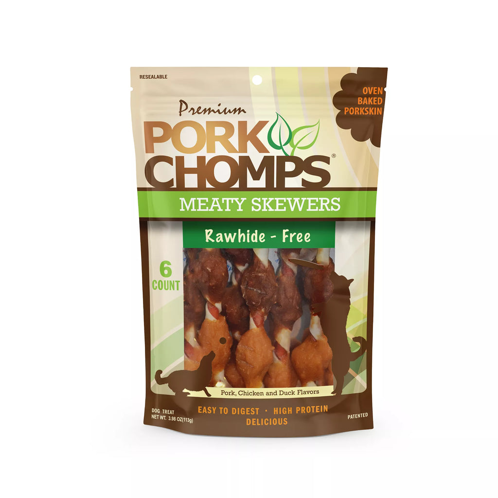 Pork Chomps Rawhide-Free Meaty Skewers Dog Treat