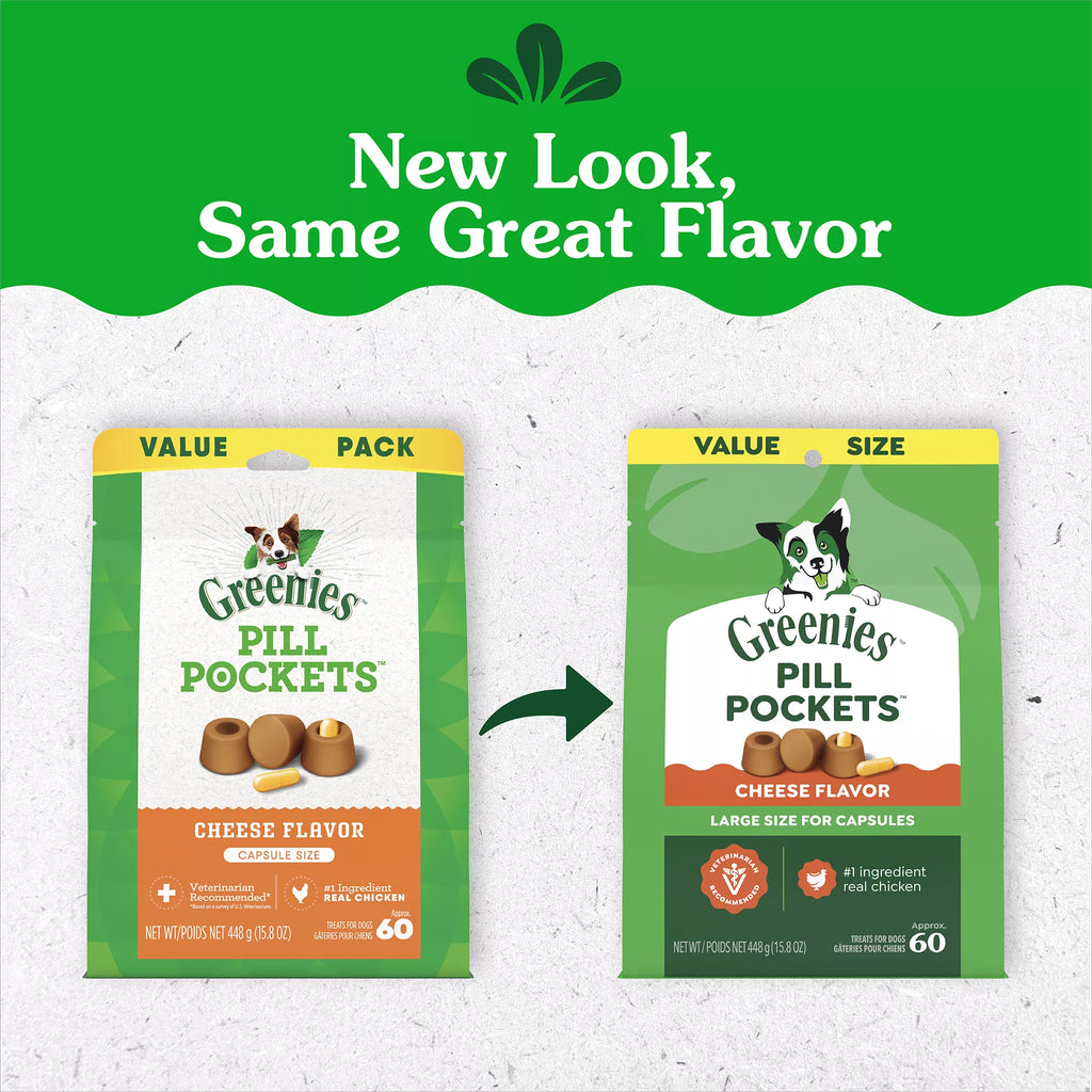 Greenies Pill Pockets Dog Treats for Capsules - Cheese