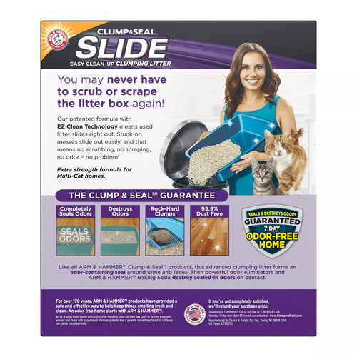 Arm & Hammer Clump & Seal Slide Multi-Cat Clumping Cat Litter - Low Dust Litter