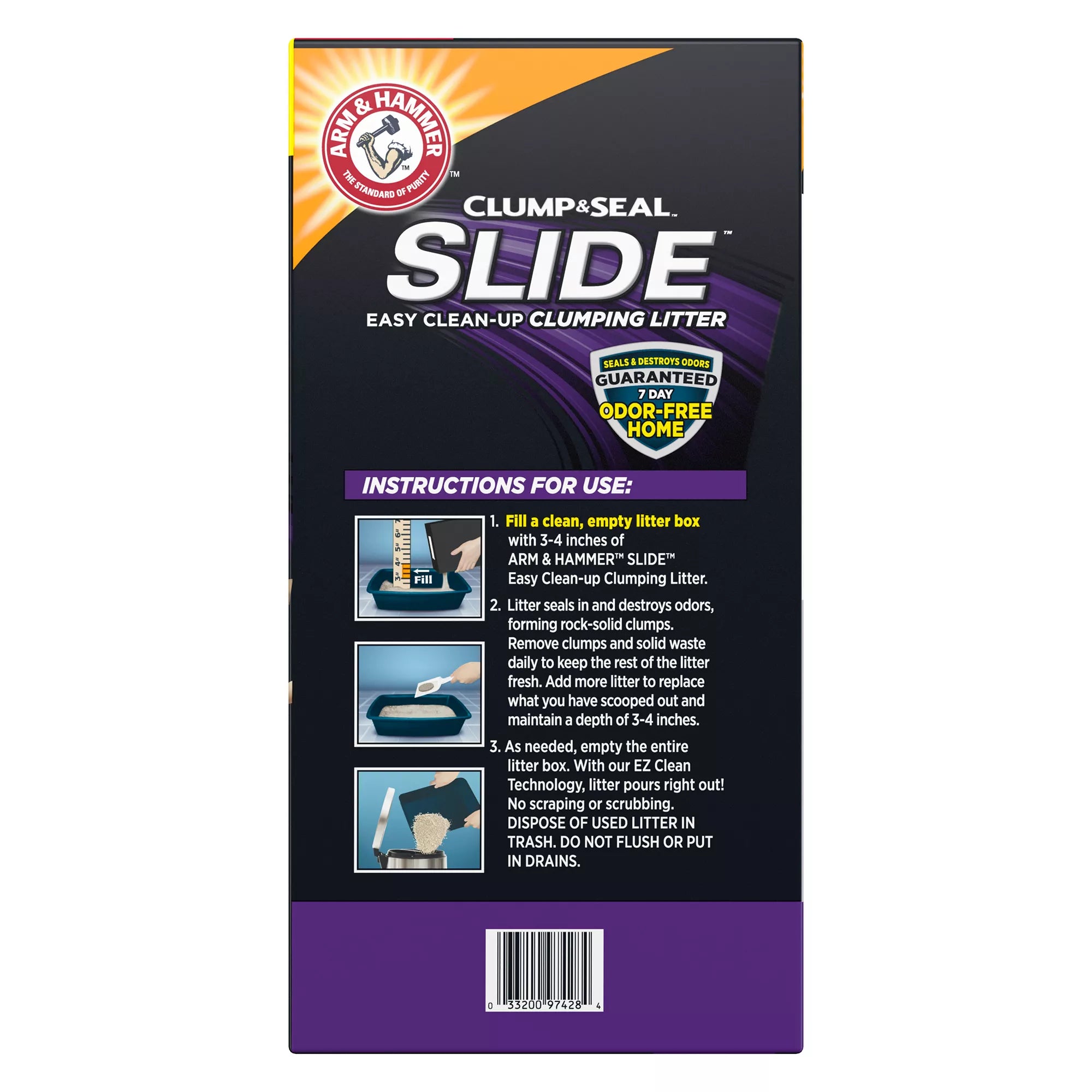 Arm & Hammer Clump & Seal Slide Multi-Cat Clumping Cat Litter - Low Dust Litter