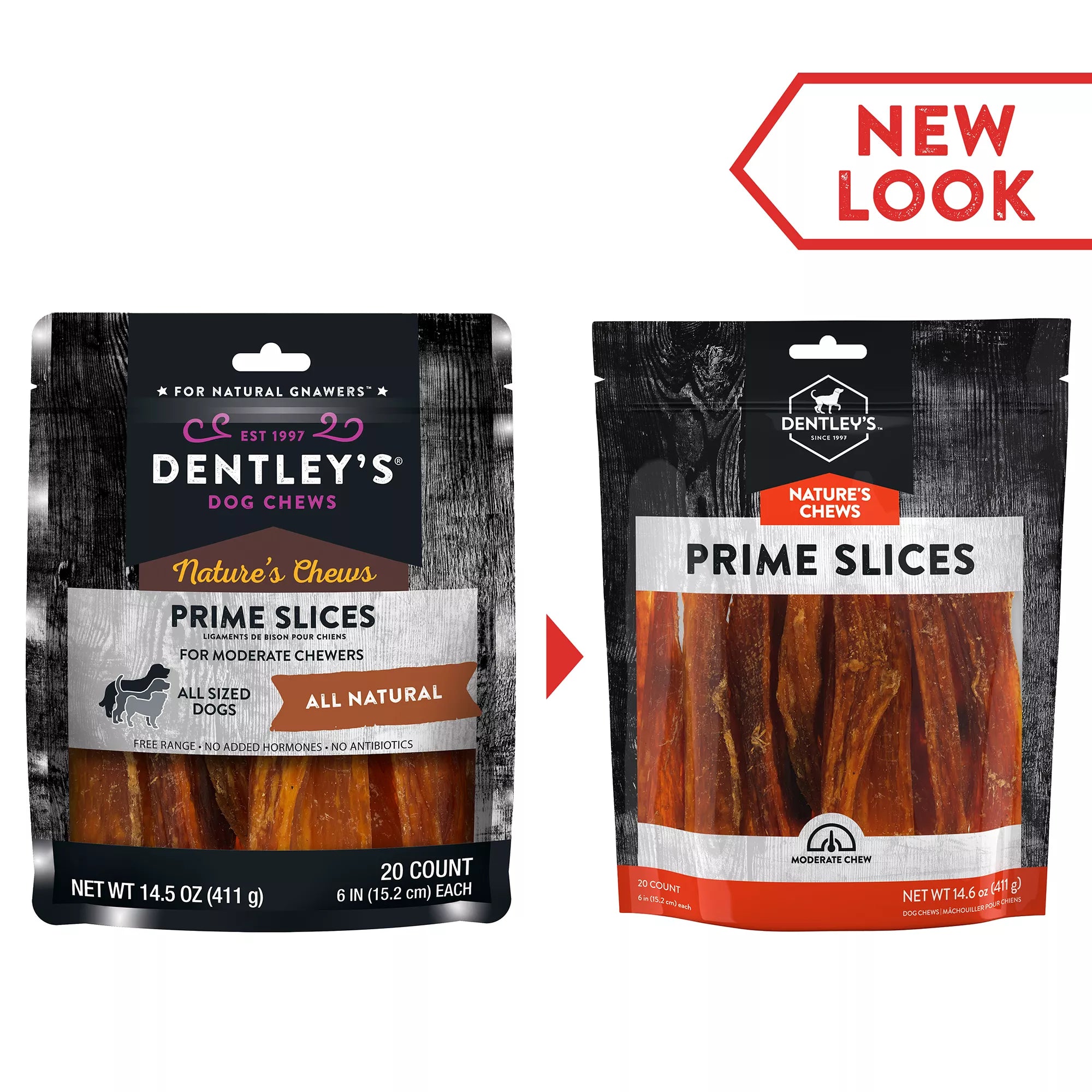 Dentley's Nature's Chews Prime Slices Dog Chew - 20 Count