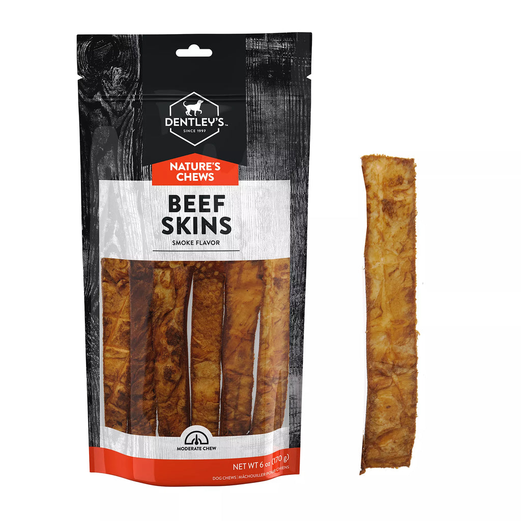 Dentley's Nature's Chews Beef Jerky Skin Dog Chew