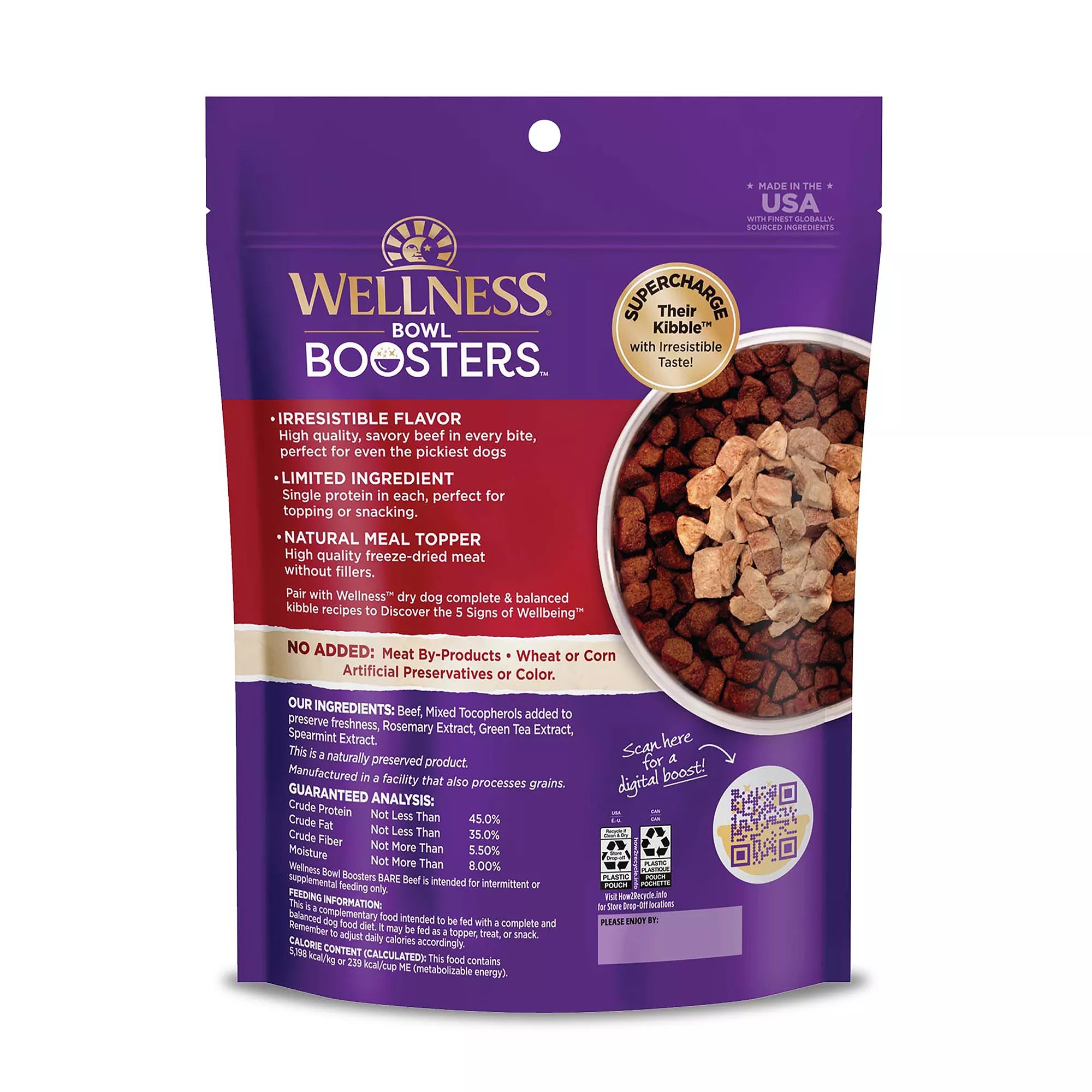 Wellness CORE Bowl Booster All Life Stage Dog Food Topper - Grain-Free Pet Food, Natural Pet Food