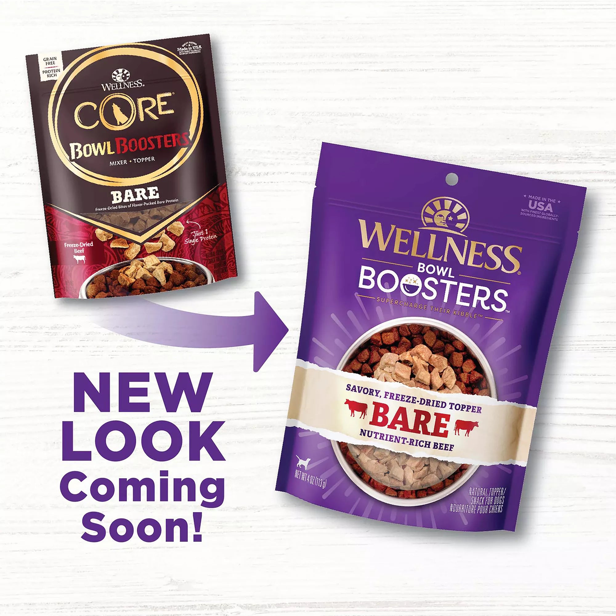 Wellness CORE Bowl Booster All Life Stage Dog Food Topper - Grain-Free Pet Food, Natural Pet Food