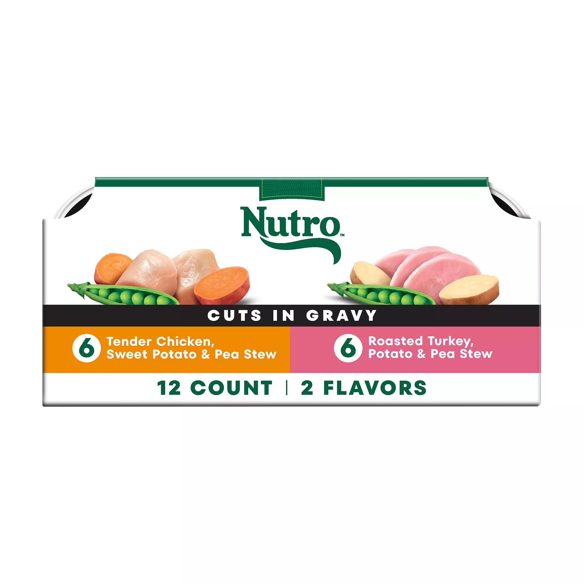 Nutro Natural Pet Food Choice Cuts in Wet Pet Food in Gravy Adult Wet Dog Food - Grain-Free Pet Food, Pet Food Variety Pack, 12 Count