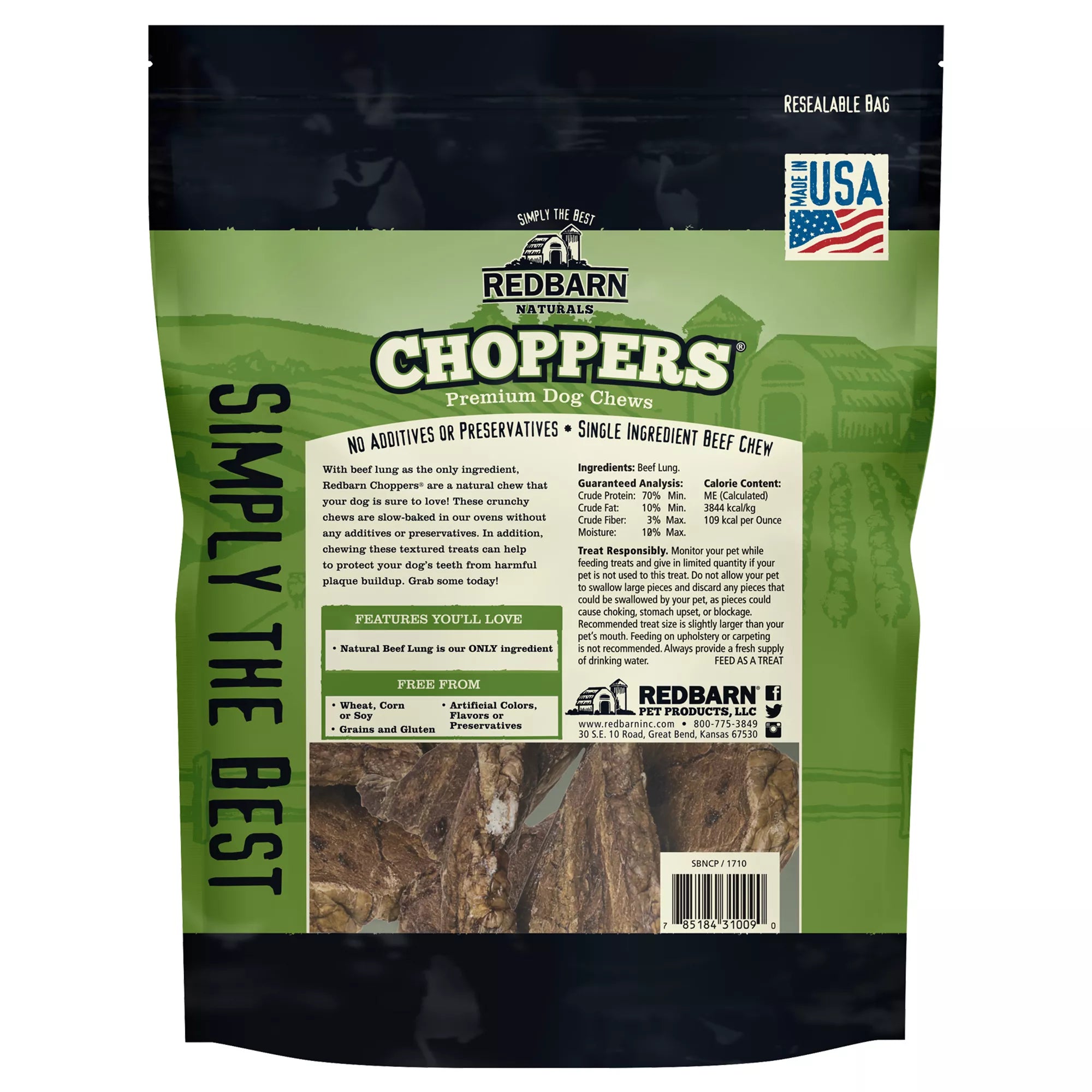Redbarn Natural Pet Foods Choppers Chews Dog Treat