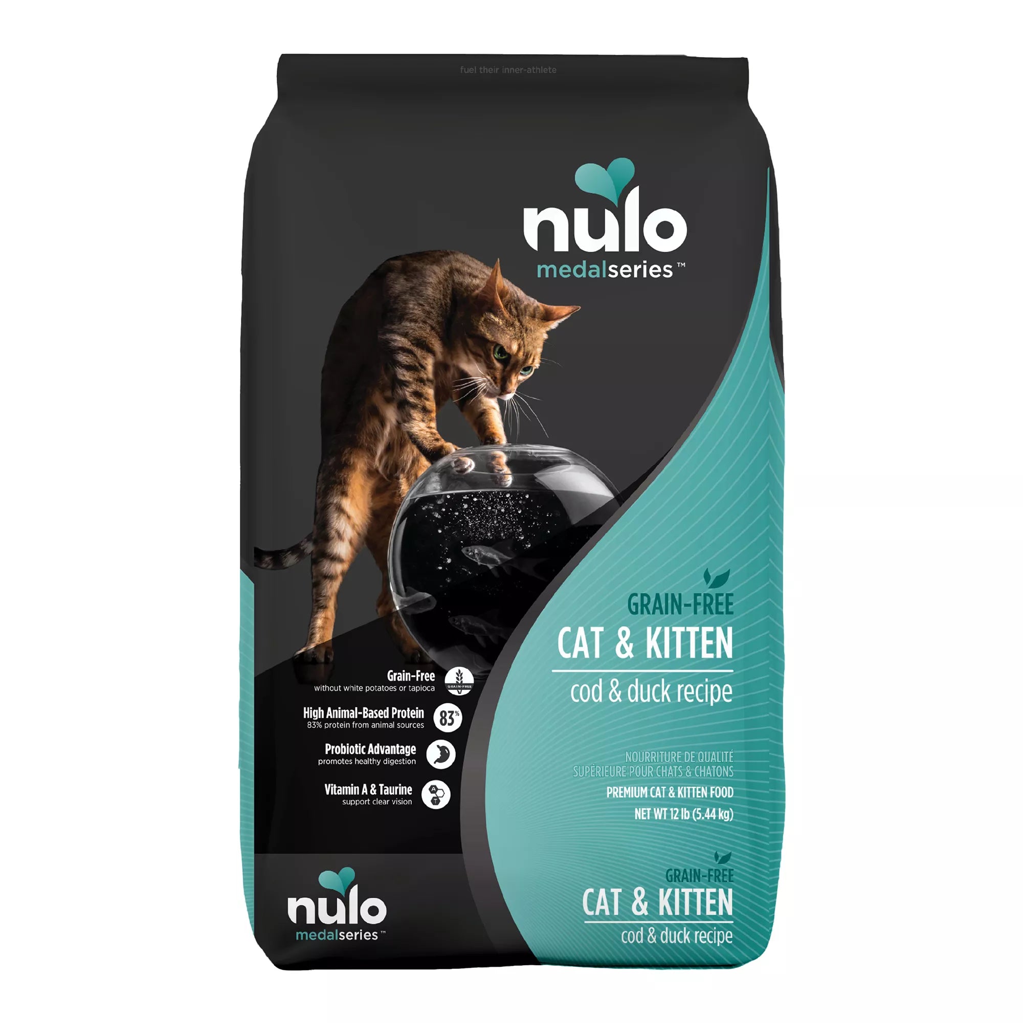 Nulo MedalSeries  All Life Stages Dry Cat Food - Grain-Free Pet Food, Cod