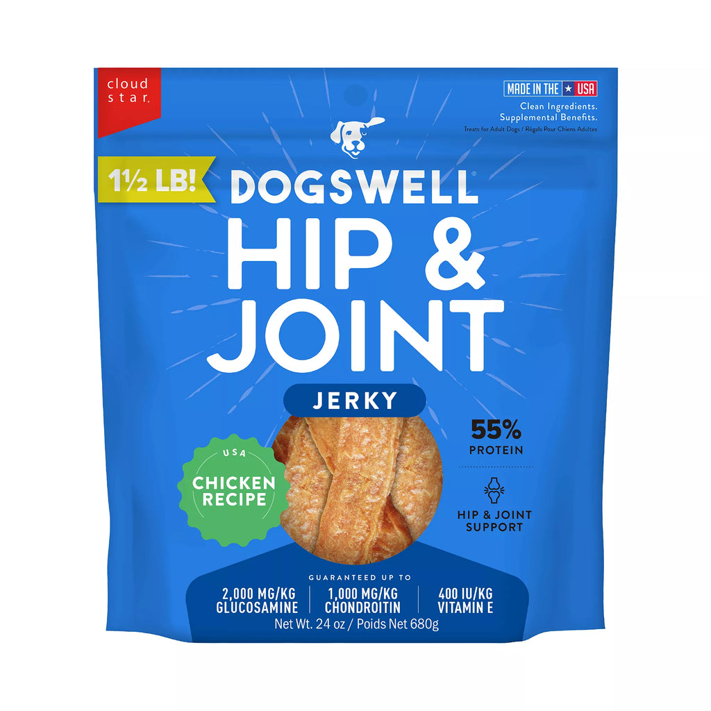 DOGSWELL Hip & Joint Jerky Dog Treat - Chicken, Grain-Free Pet Food