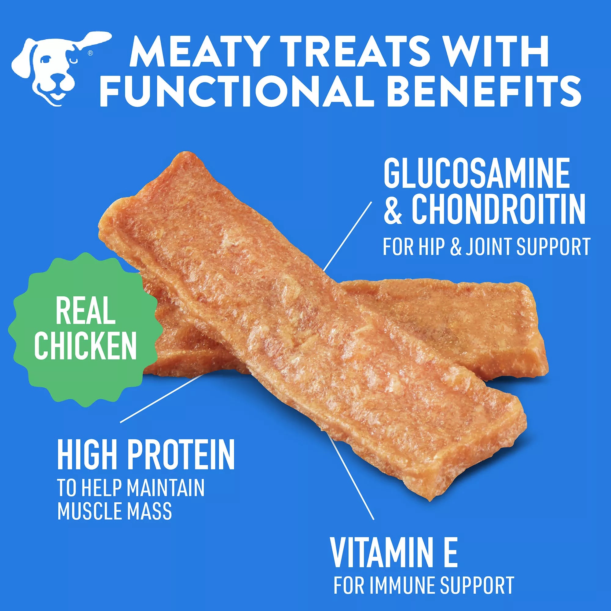 DOGSWELL Hip & Joint Jerky Dog Treat - Chicken, Grain-Free Pet Food