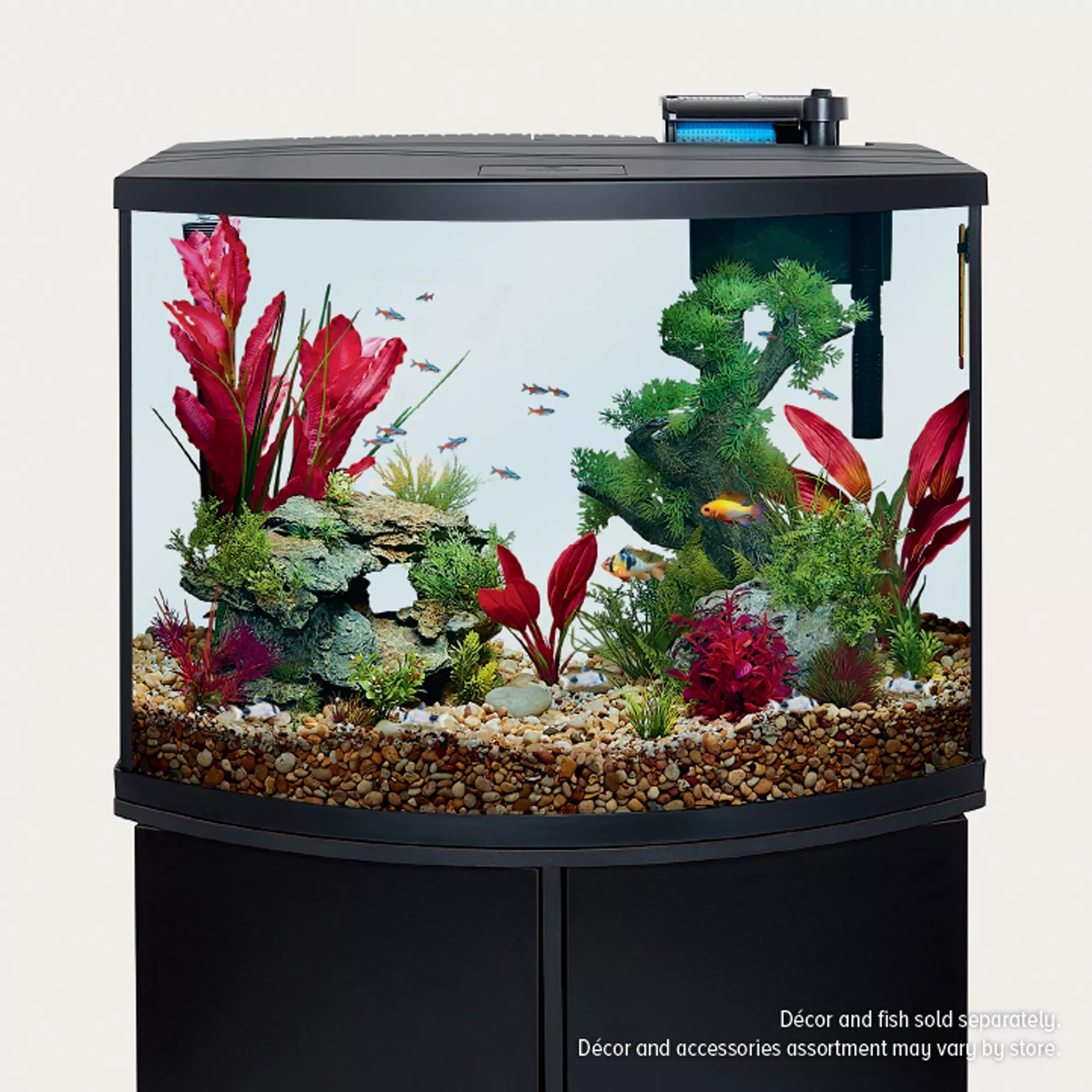 Top Fin Bow Front Aquarium Starter Kit -  36 Gallon