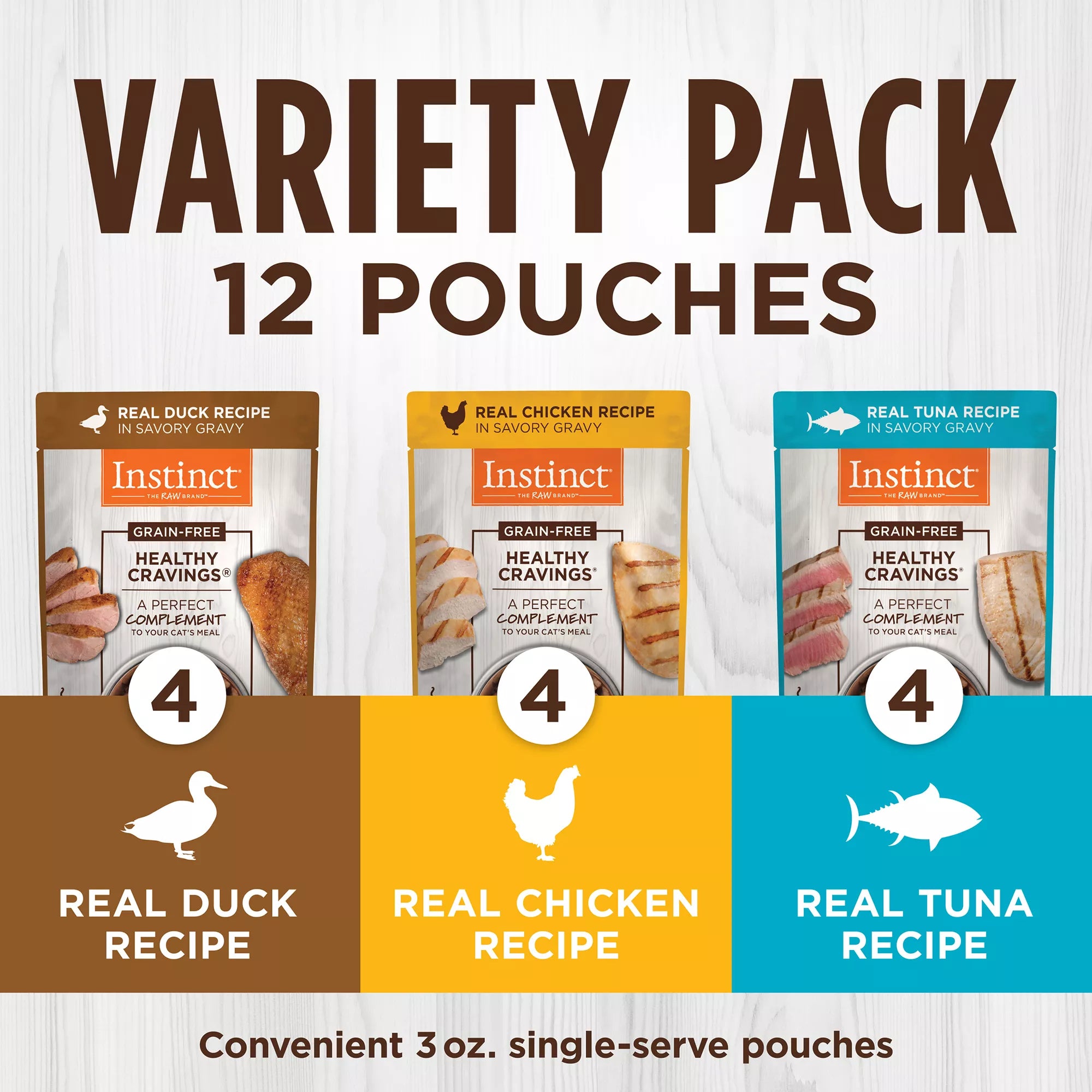 Instinct Healthy Cravings Cat Food Topper - Natural Pet Food, Grain-Free Pet Food, Pet Food Variety Pack
