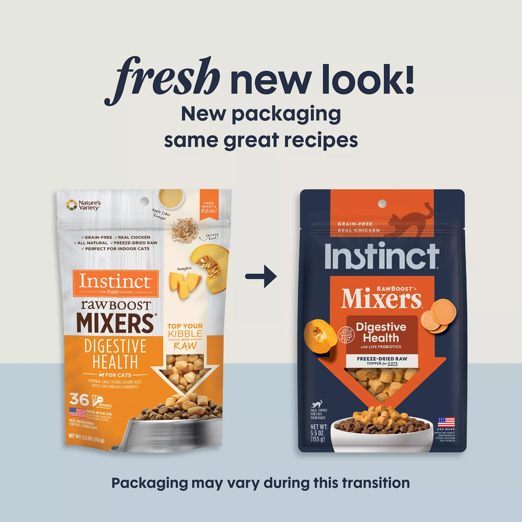 Instinct RawBoost Mixers Digestive Health Cat Food Topper - Natural Pet Food, Grain-Free Pet Food